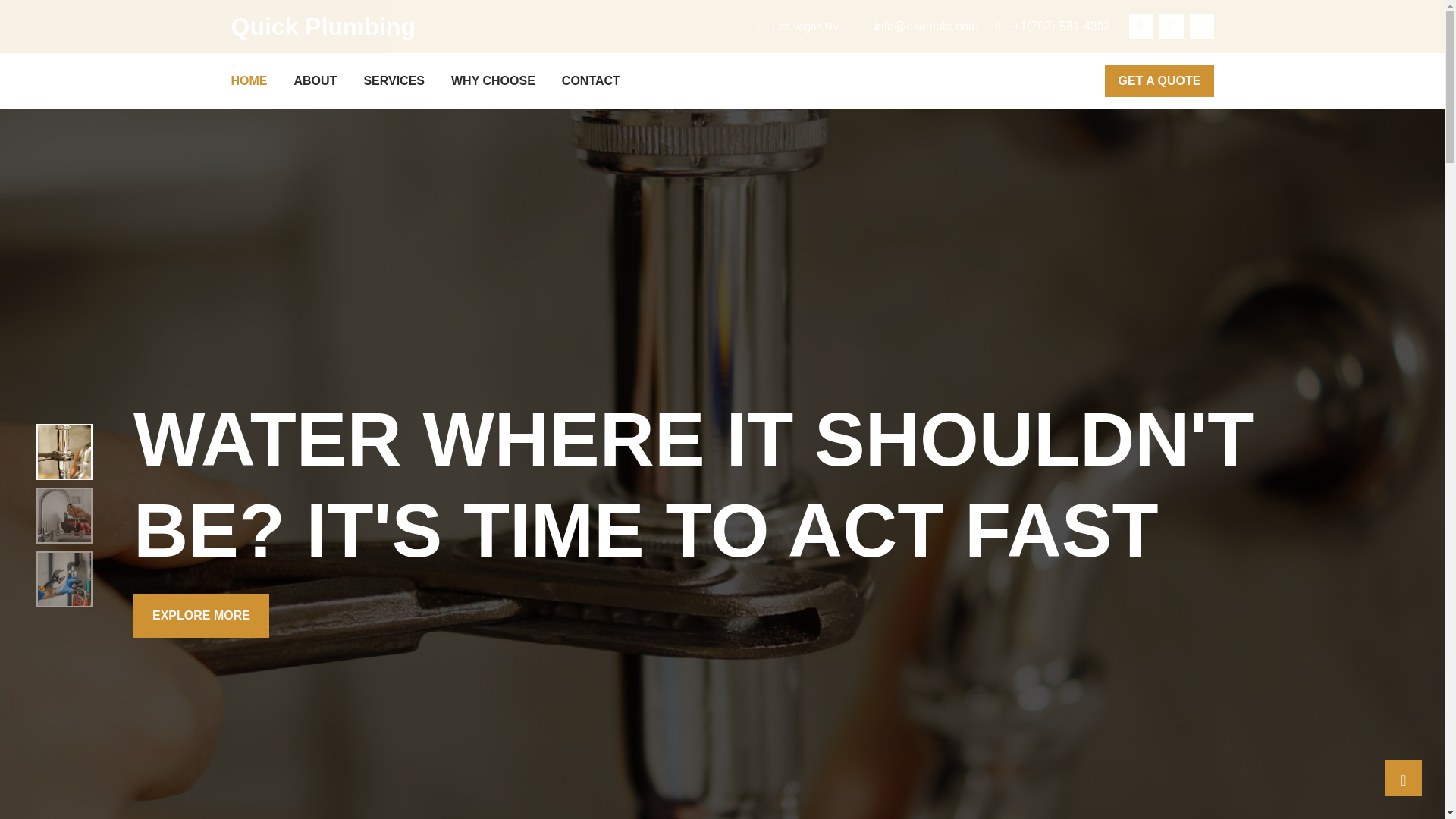 website screenshot of https://quickplumbingco.com/