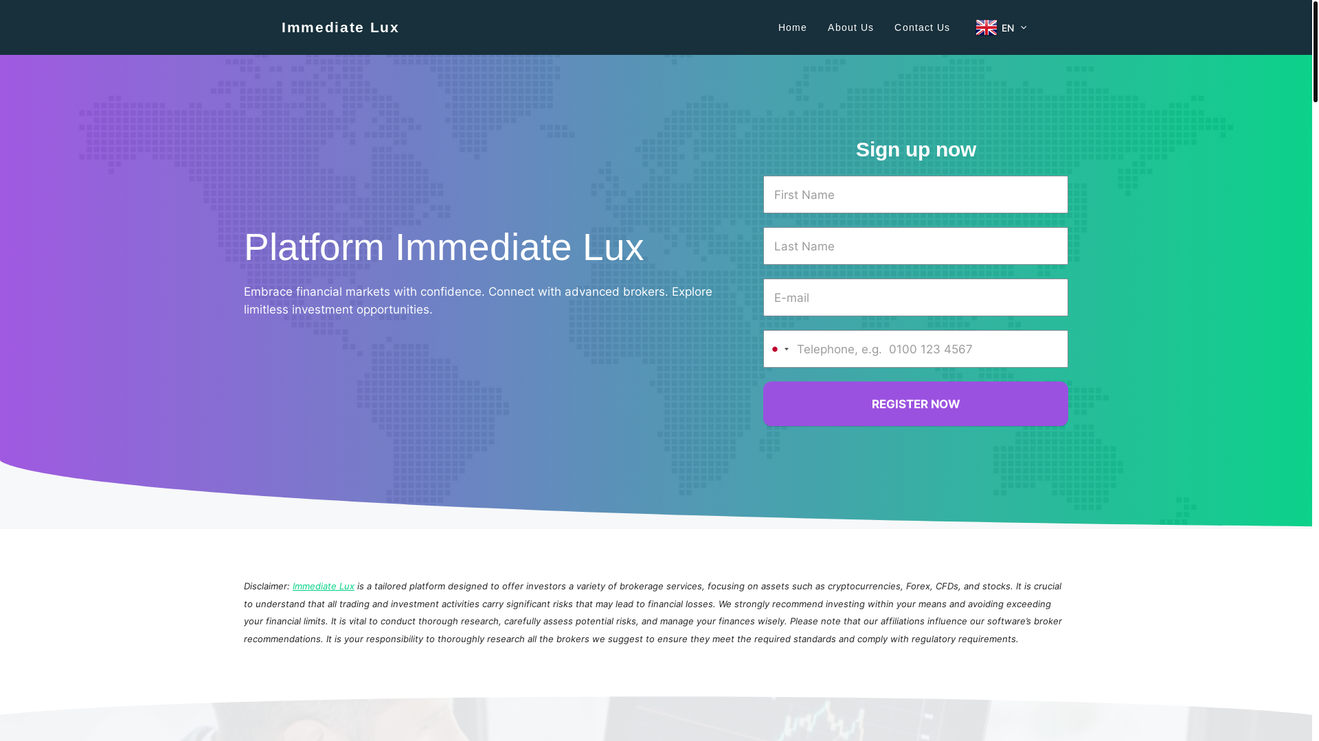 website screenshot of https://immediatelux.net/