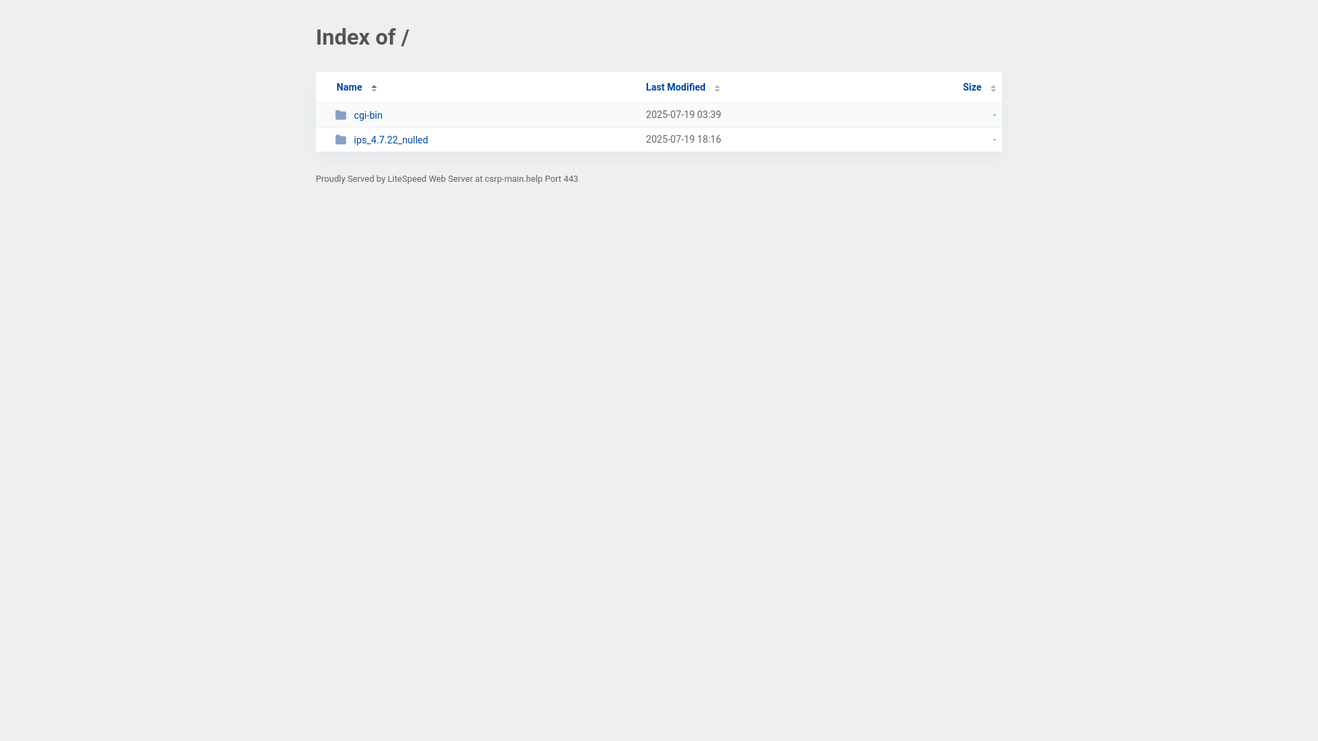 website screenshot of https://csrp-main.help/