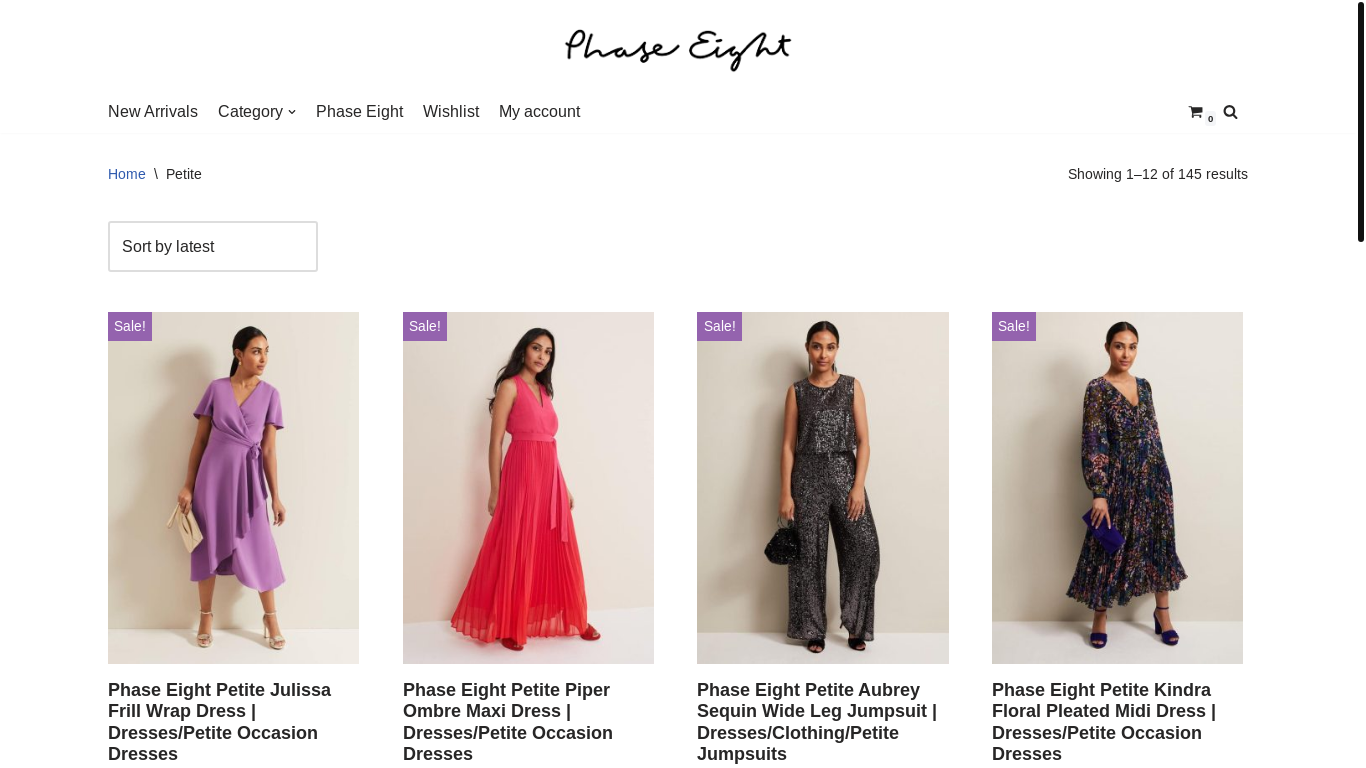 website screenshot of https://www.daynetippett.shop/product-category/petite/