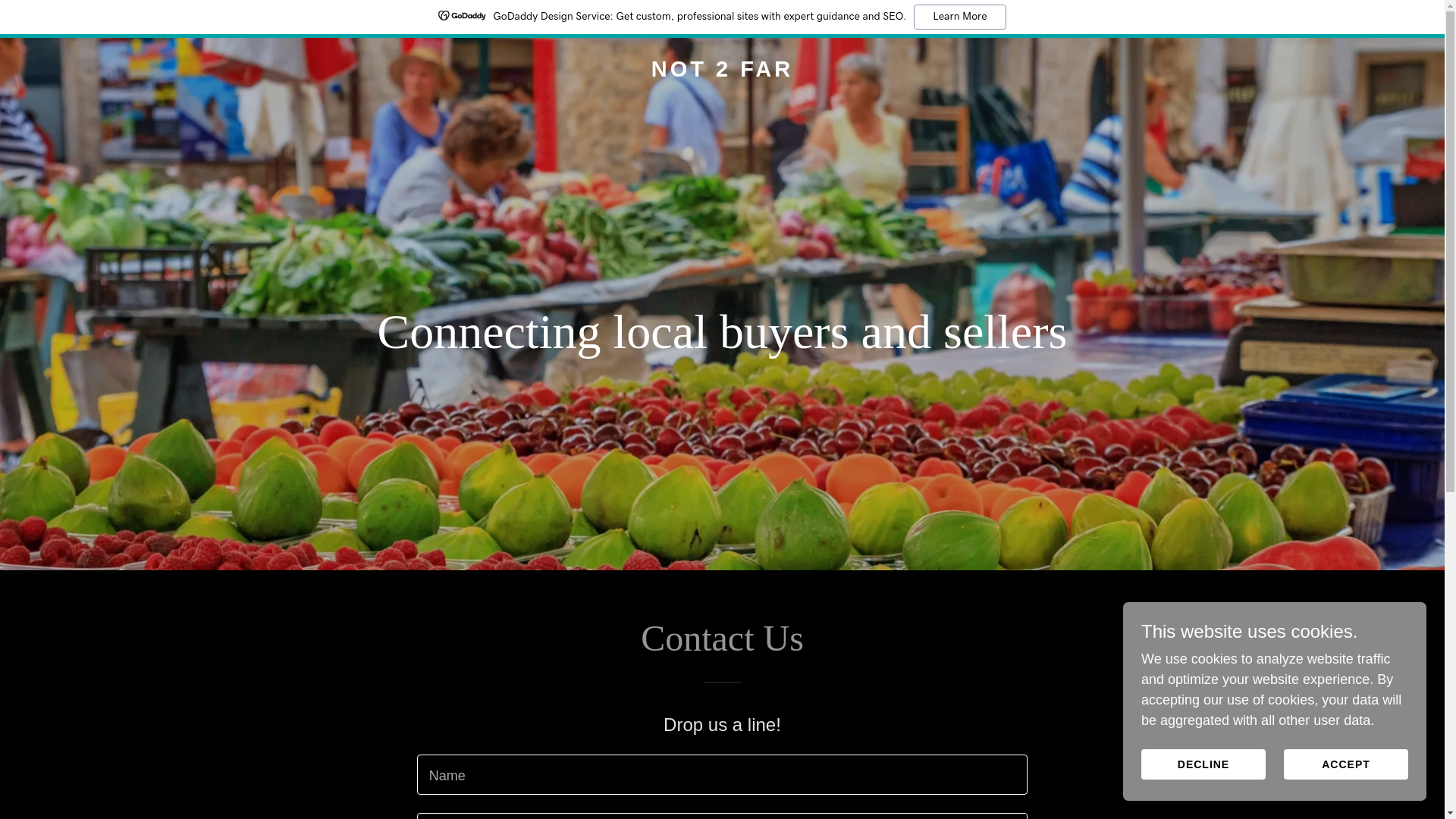 website screenshot of https://not2far.co.uk/