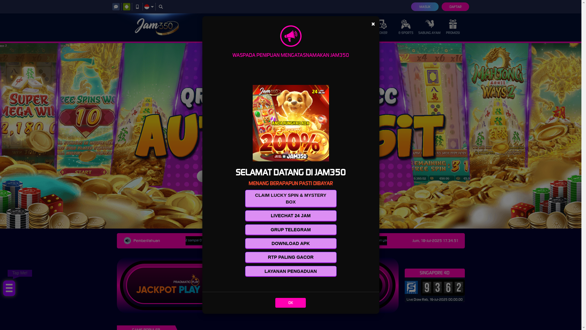 website screenshot of https://jam350cuann.life/
