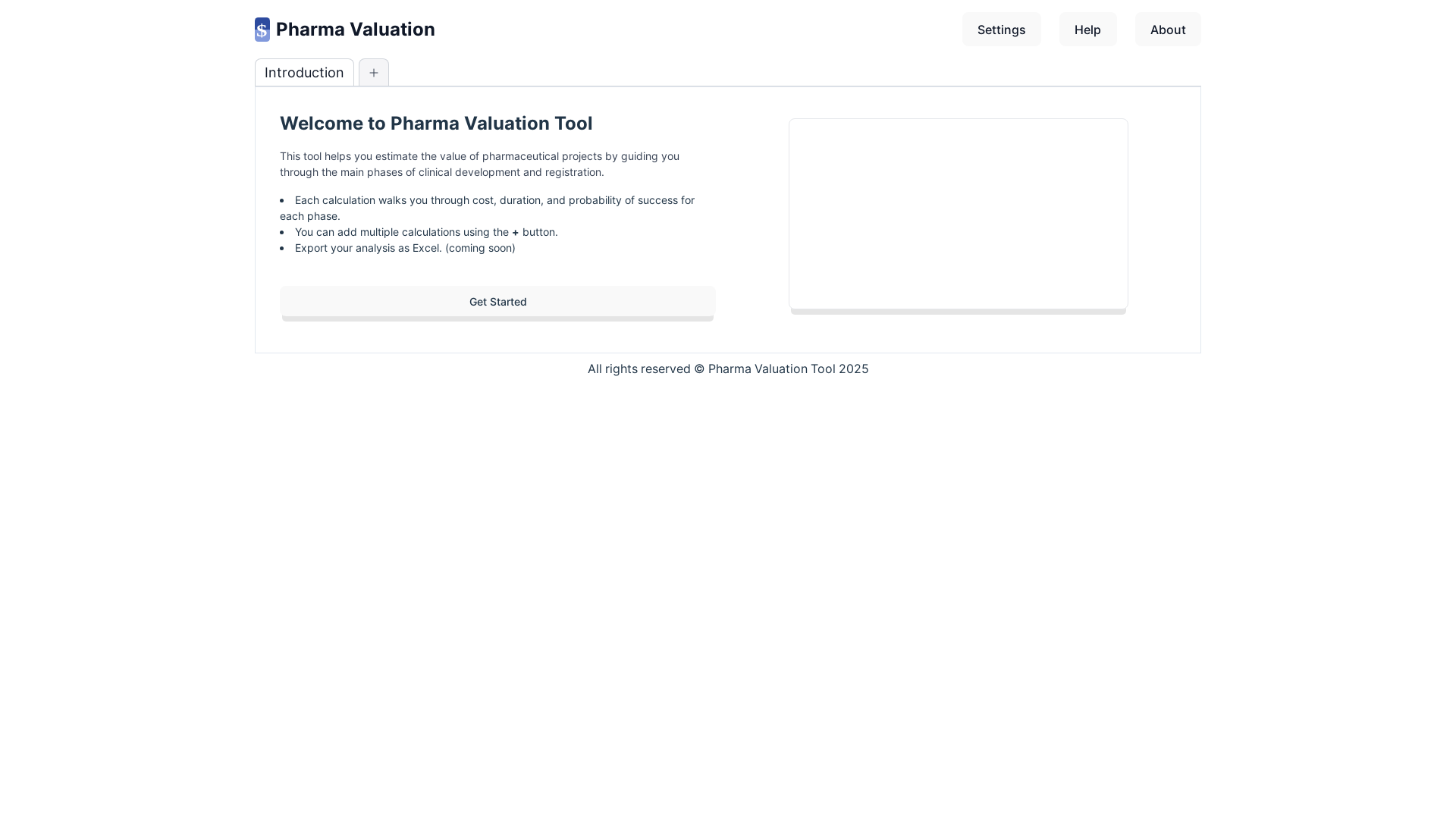 website screenshot of https://pharma-valuation.pages.dev/