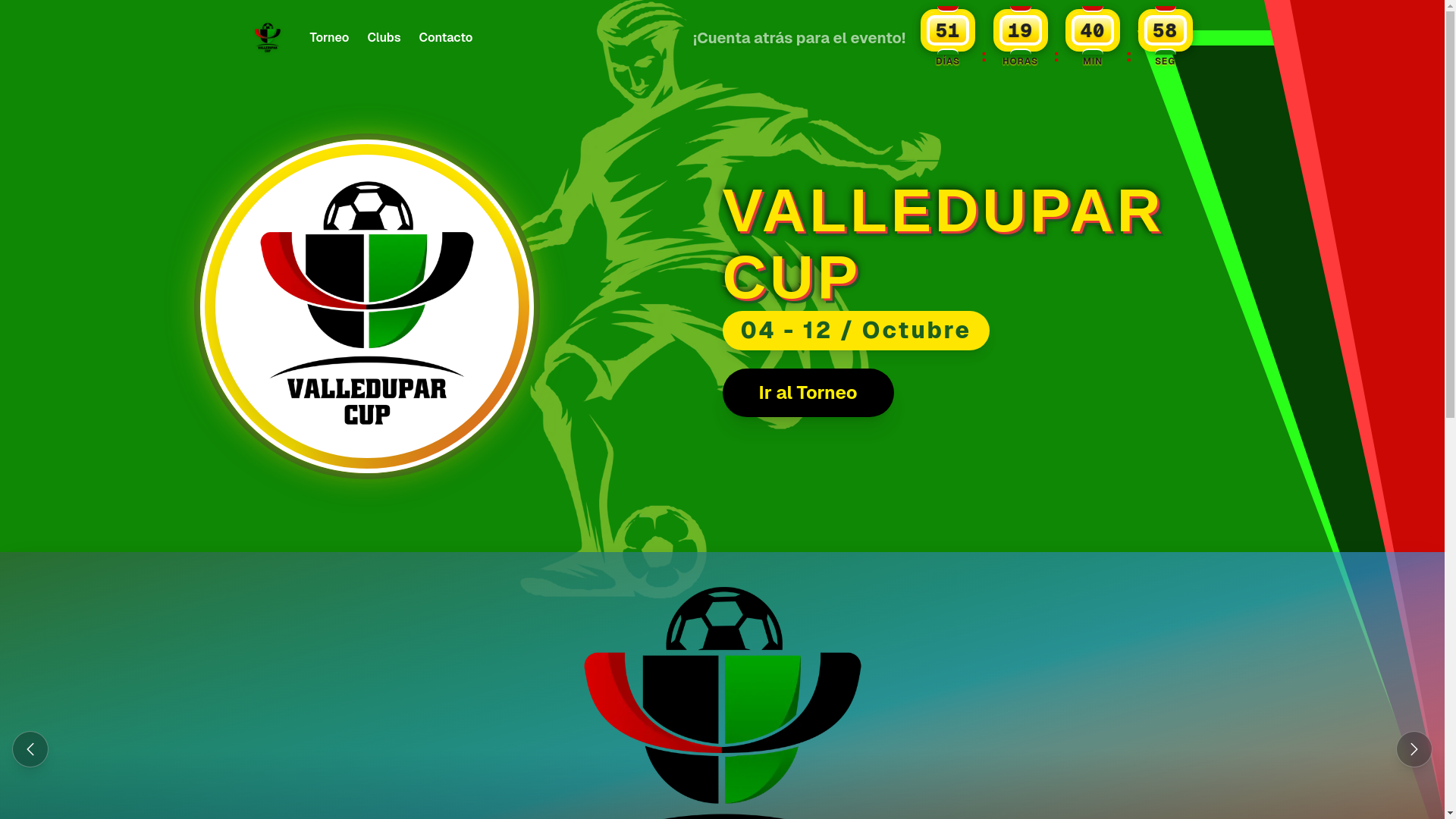 website screenshot of https://valleduparcup.co/