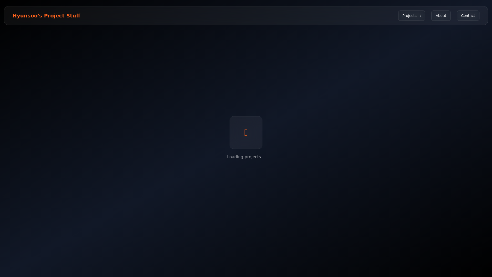 website screenshot of https://hyunsoo.us/
