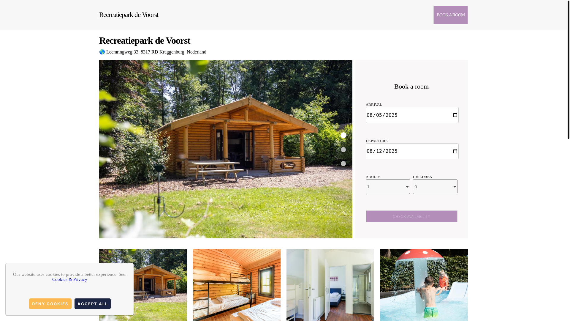 website screenshot of https://lodgepark-voorsterwoud.com.es/