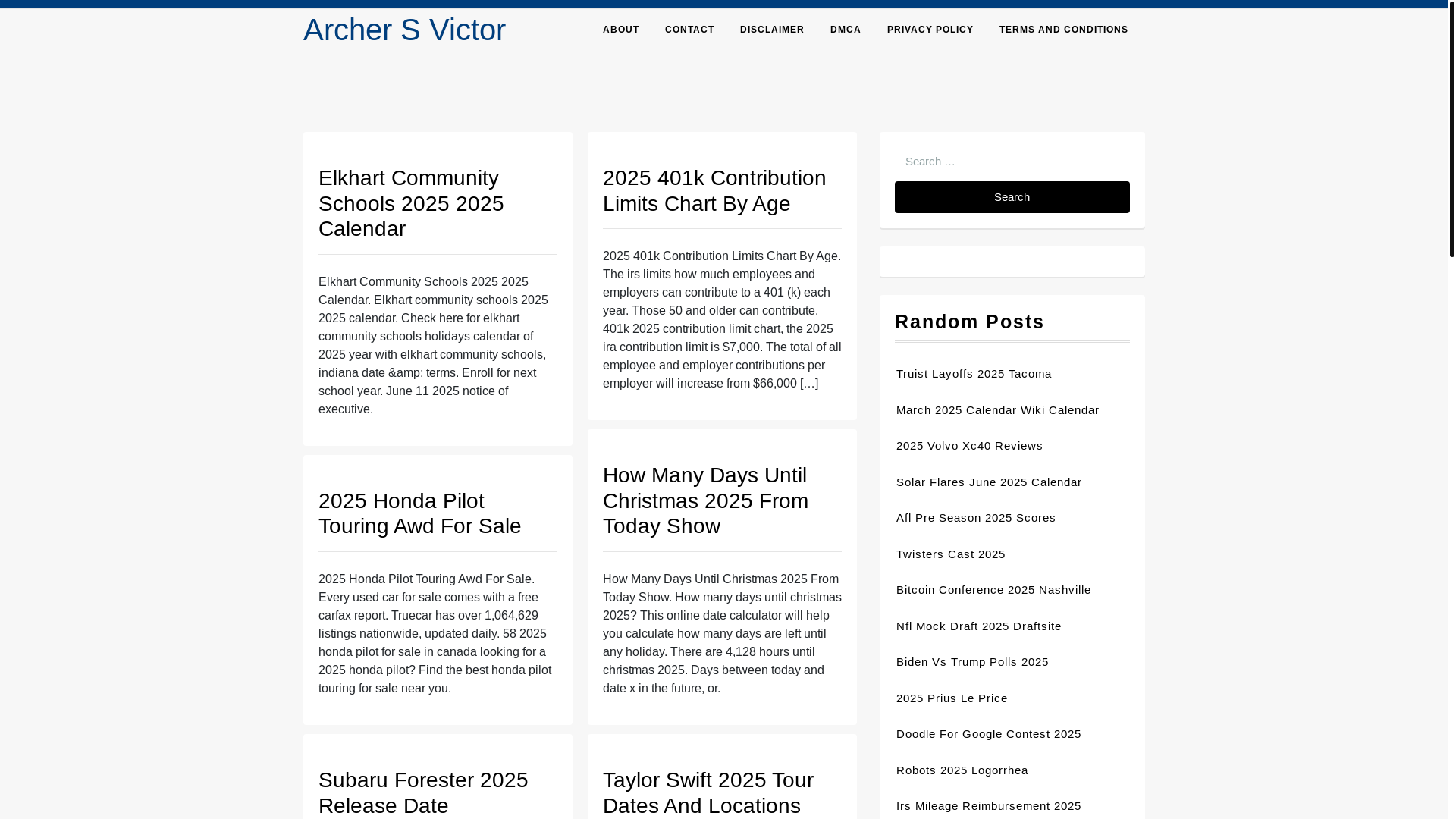 website screenshot of https://archersvictor.pages.dev/