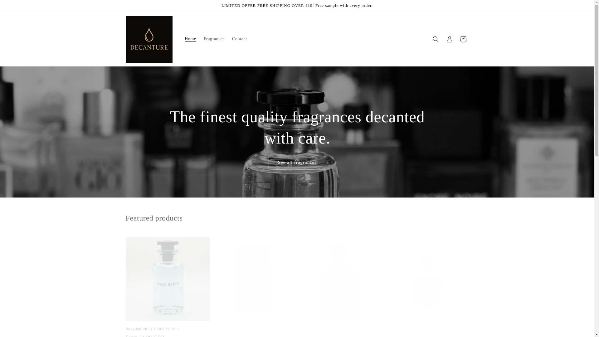 website screenshot of https://decanture.com/