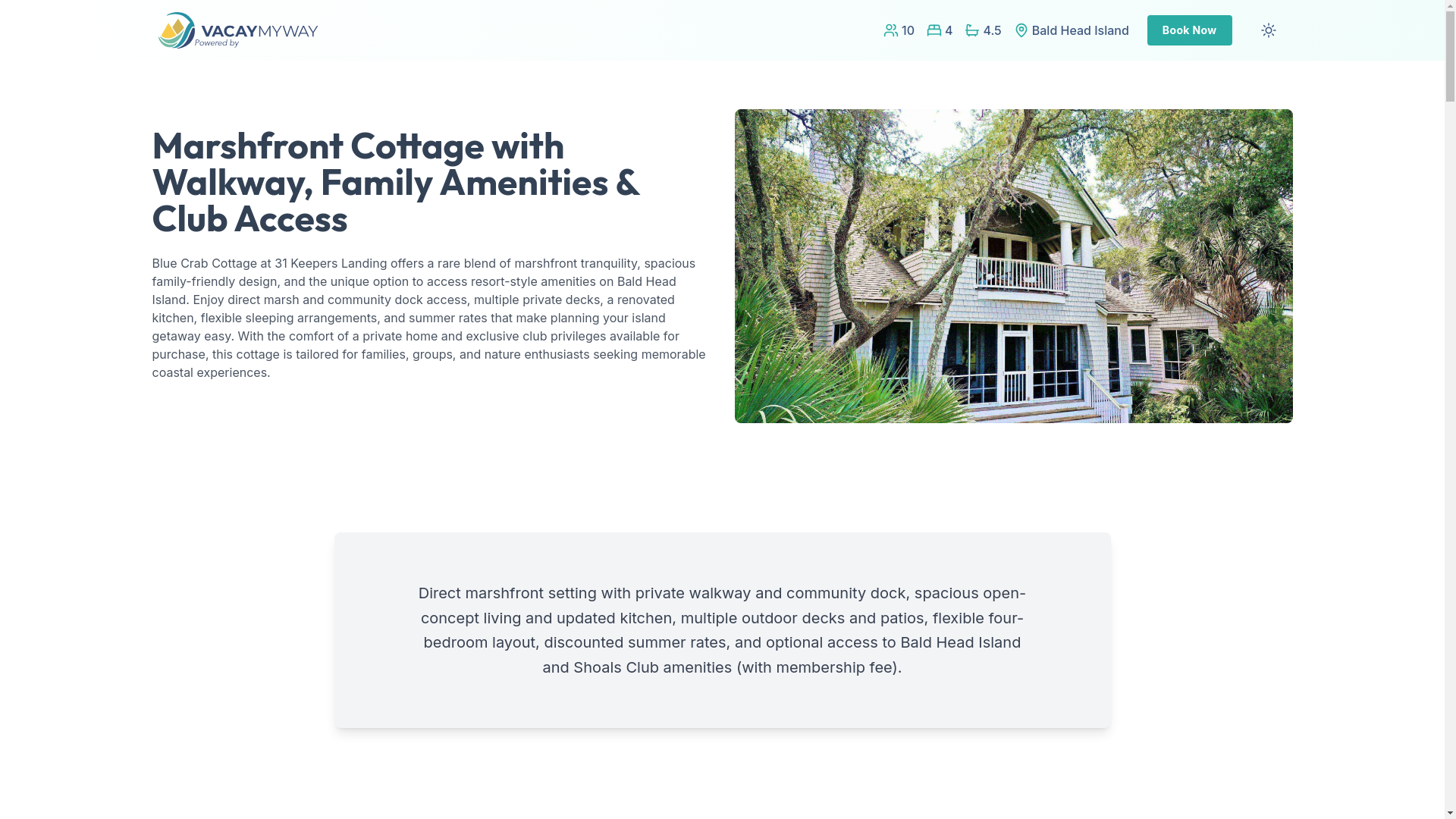 website screenshot of https://keeperlanding.house/