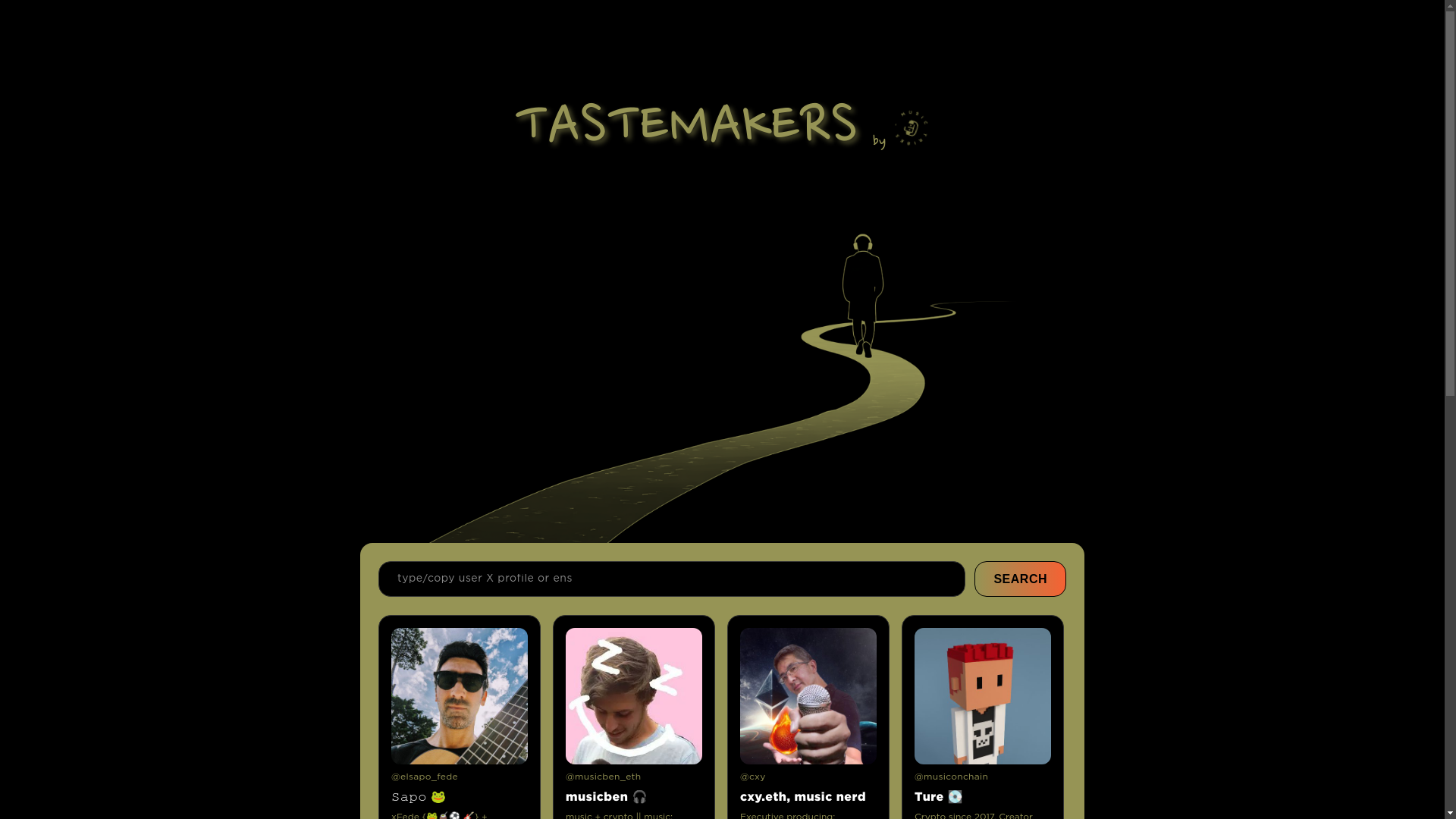 website screenshot of https://tastemkrs.co/