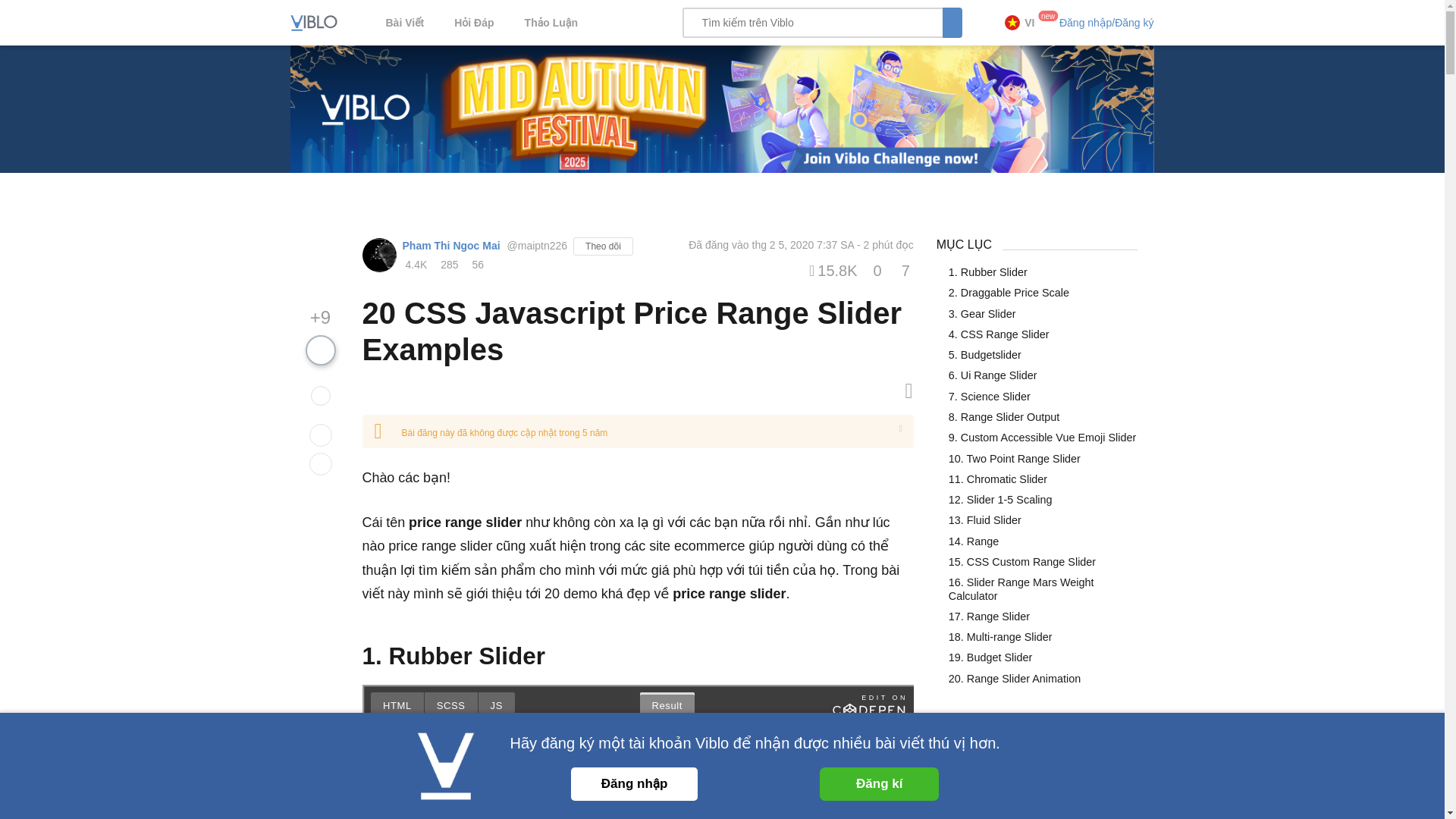 website screenshot of https://viblo.asia/p/20-css-javascript-price-range-slider-examples-XL6lAv1m5ek
