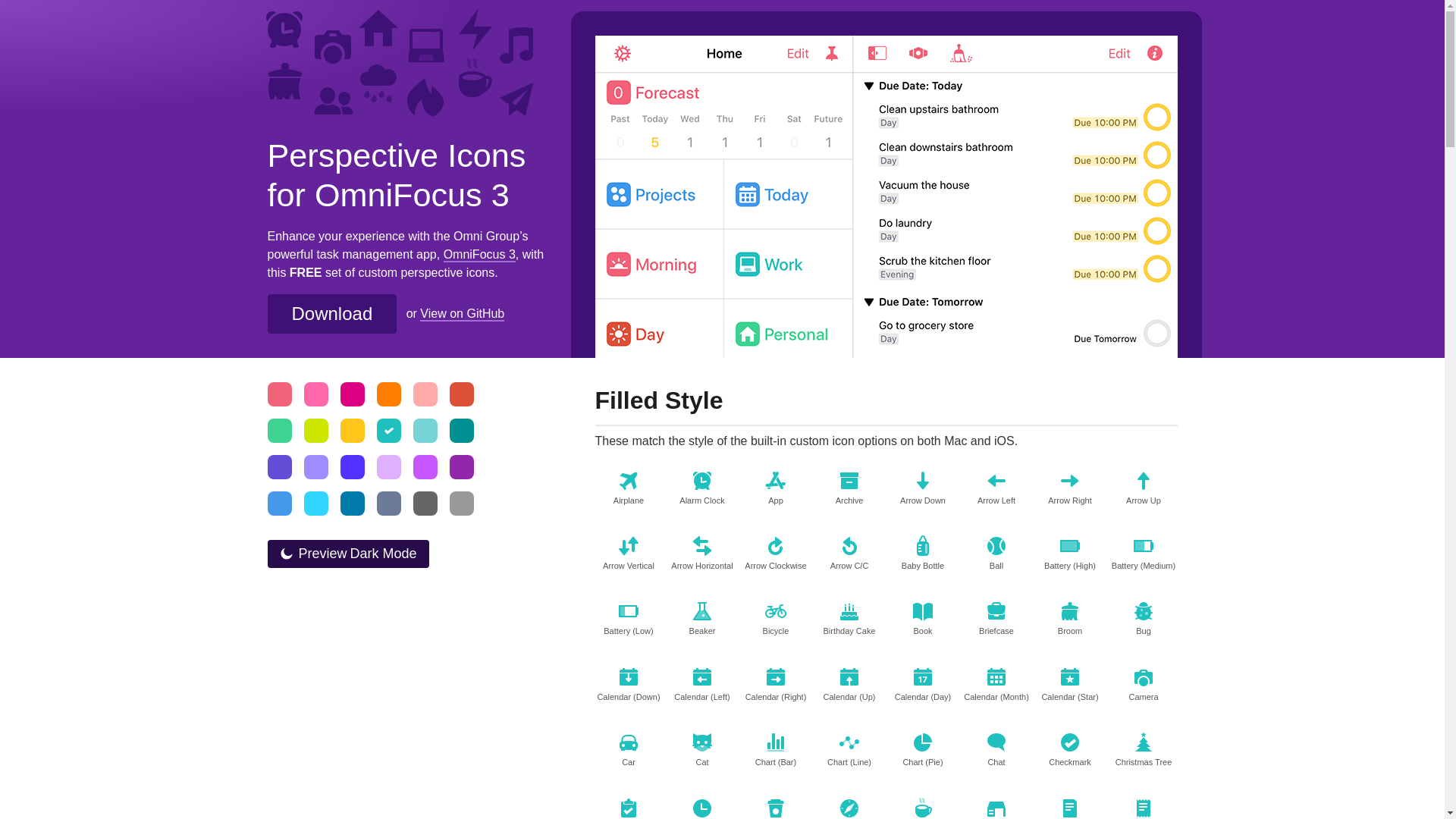 website screenshot of https://omnifocusicons.josh-hughes.com/