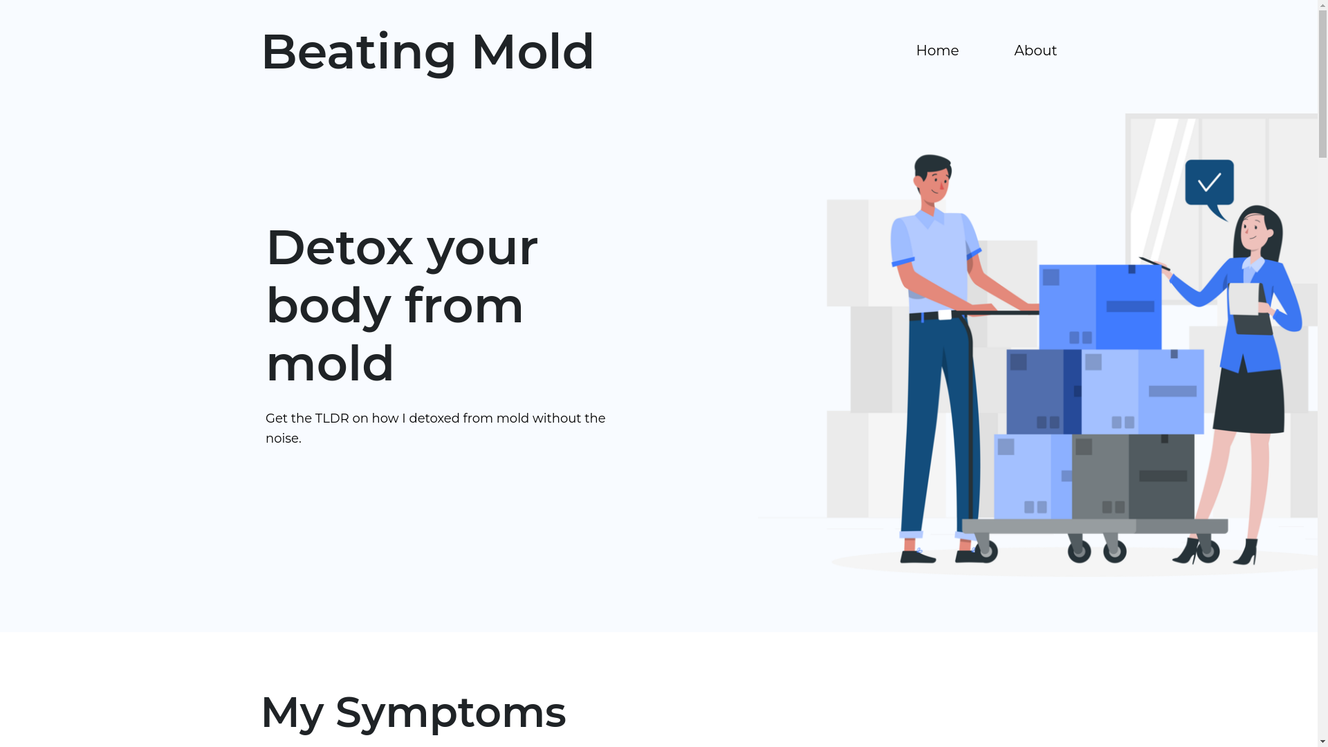 website screenshot of https://beatingmycotoxins.com/
