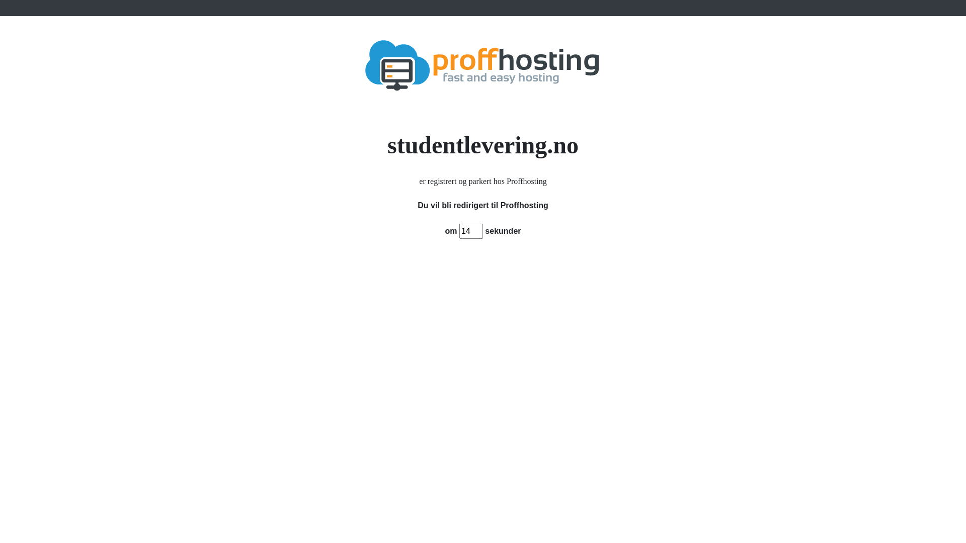 website screenshot of https://studentlevering.no/