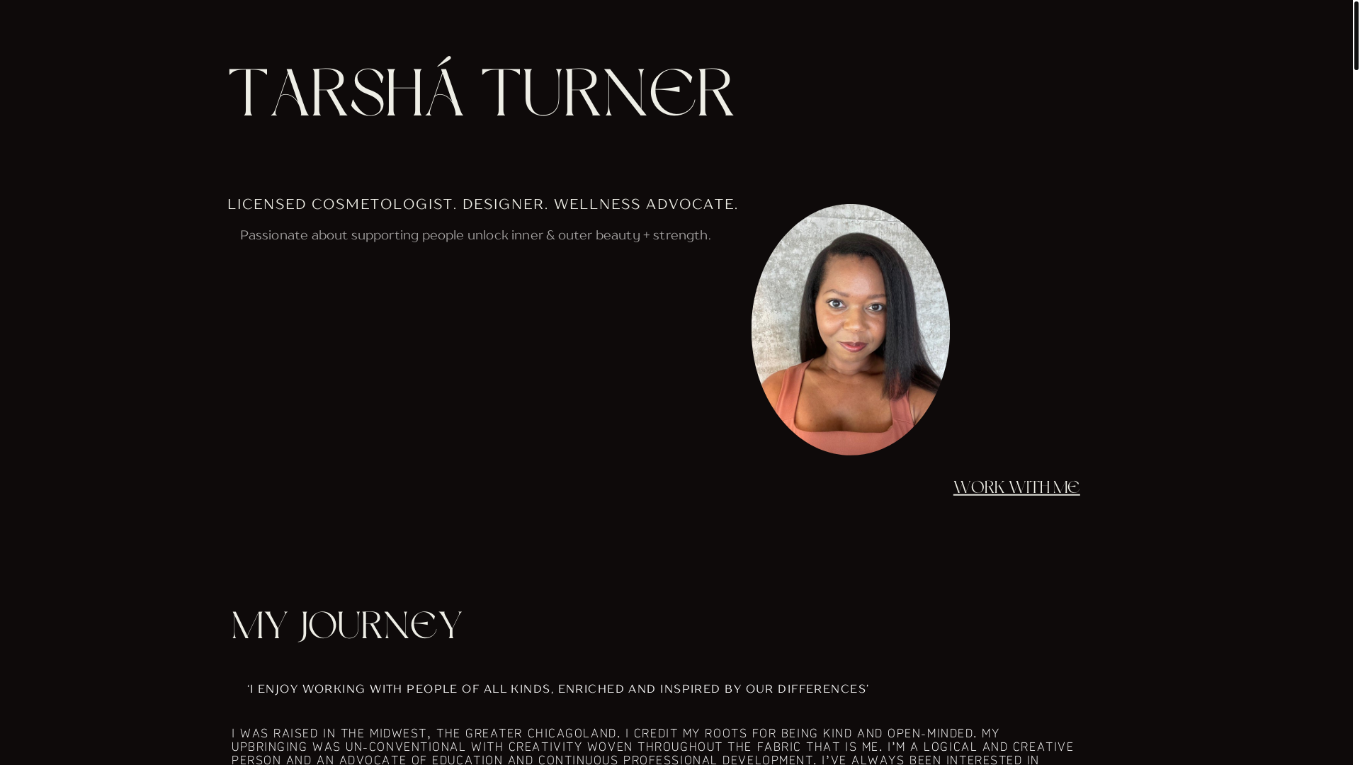 website screenshot of https://tarshaturner.com/
