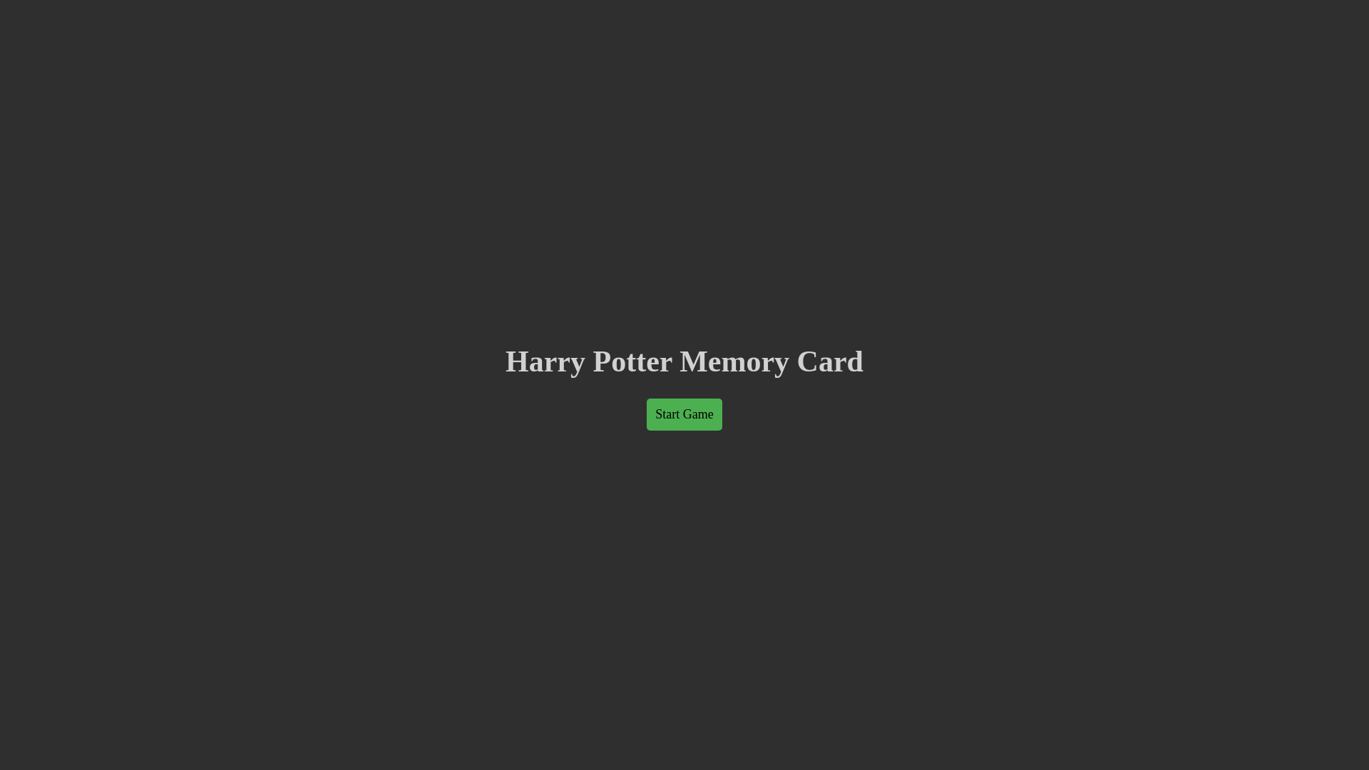 website screenshot of https://harry-potter-memory-card.pages.dev/