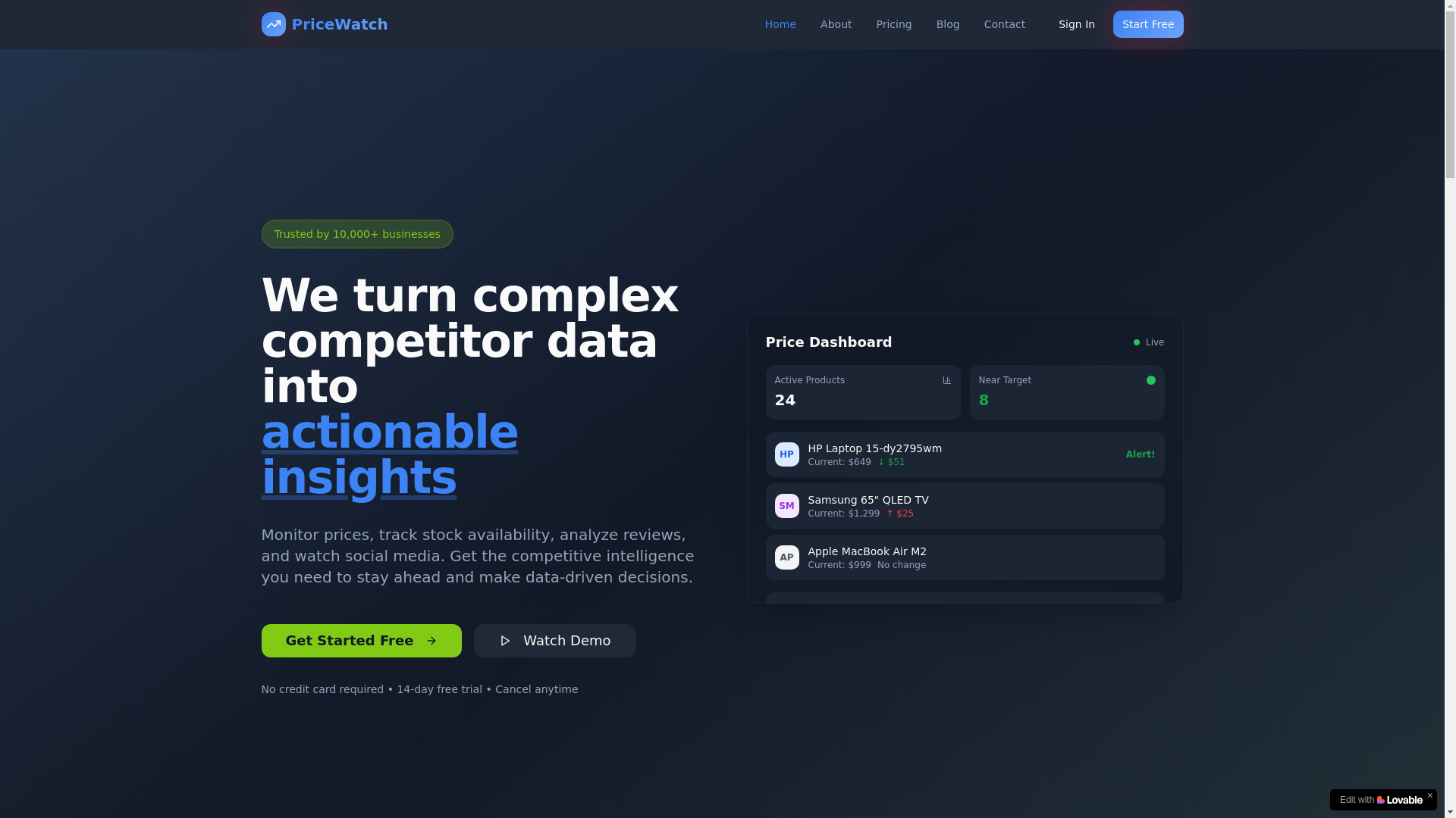 website screenshot of https://competescan.tech/