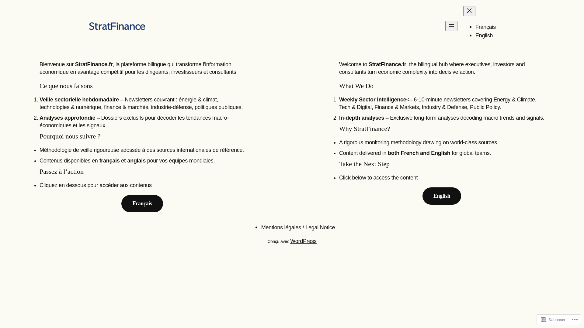 website screenshot of https://stratfinanceadvisory.com/