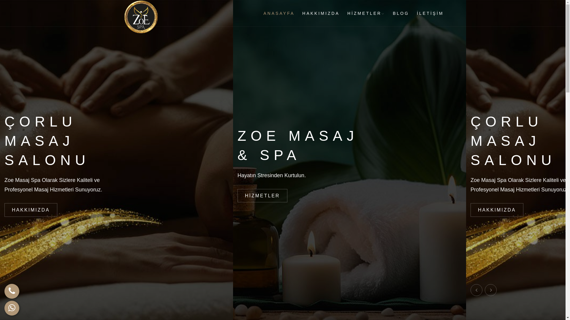 website screenshot of https://zoemasaj.com.tr/