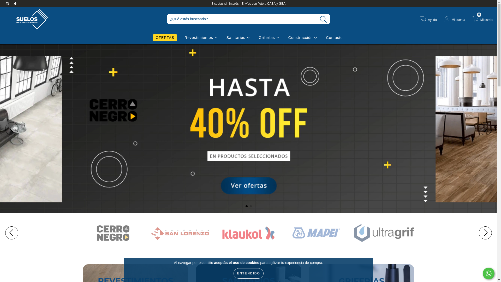 website screenshot of https://tiendaasdesuelos.store/