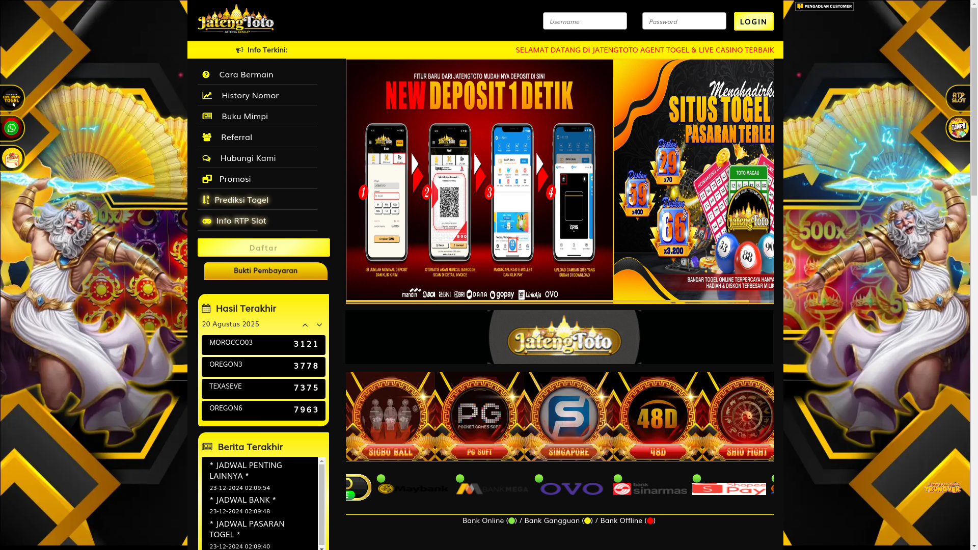 website screenshot of https://jatengsultan.com/