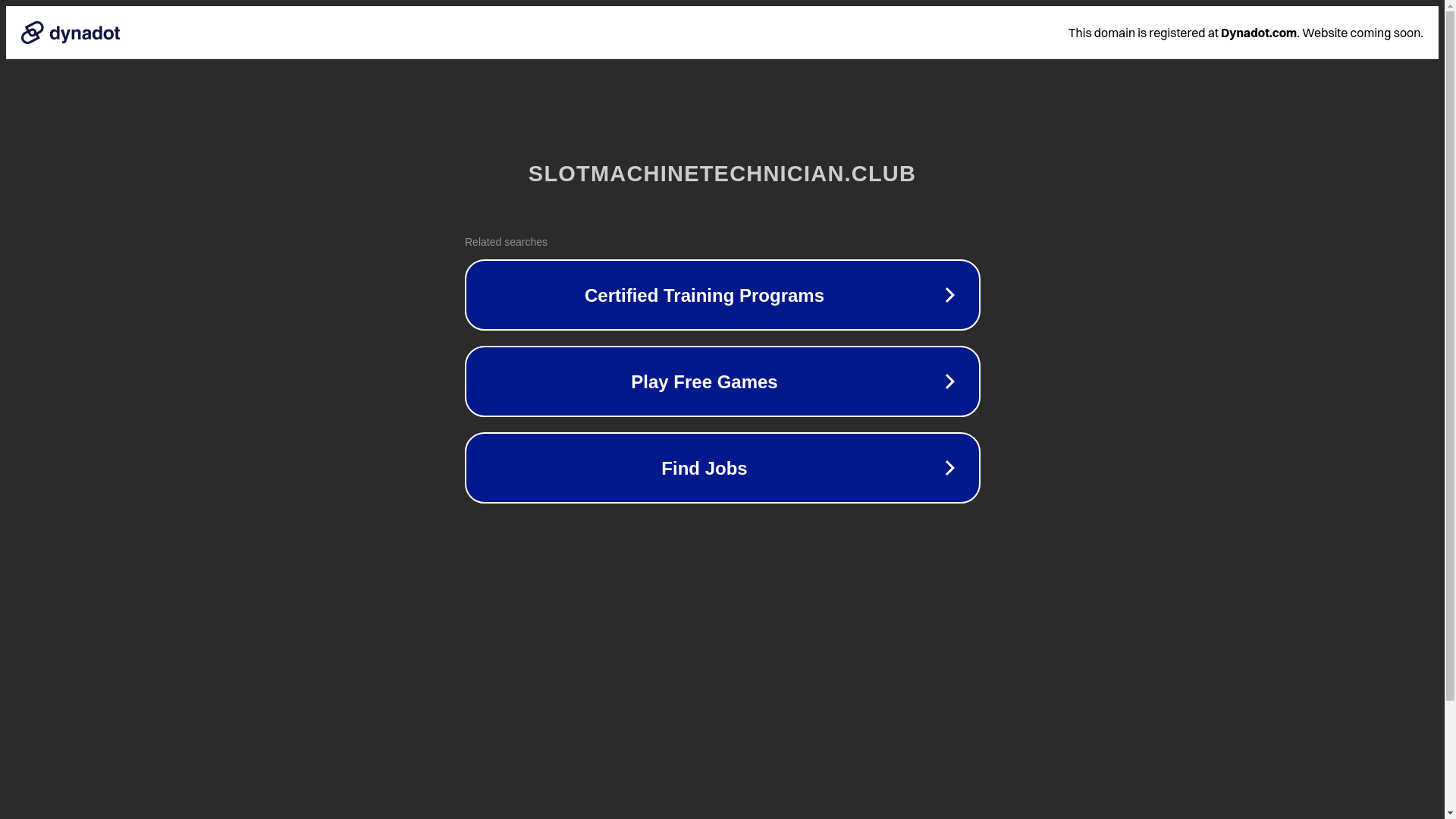website screenshot of https://slotmachinetechnician.club/