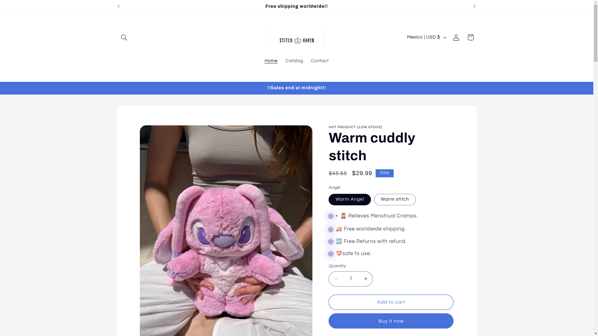 website screenshot of https://stitchhaven08.store/