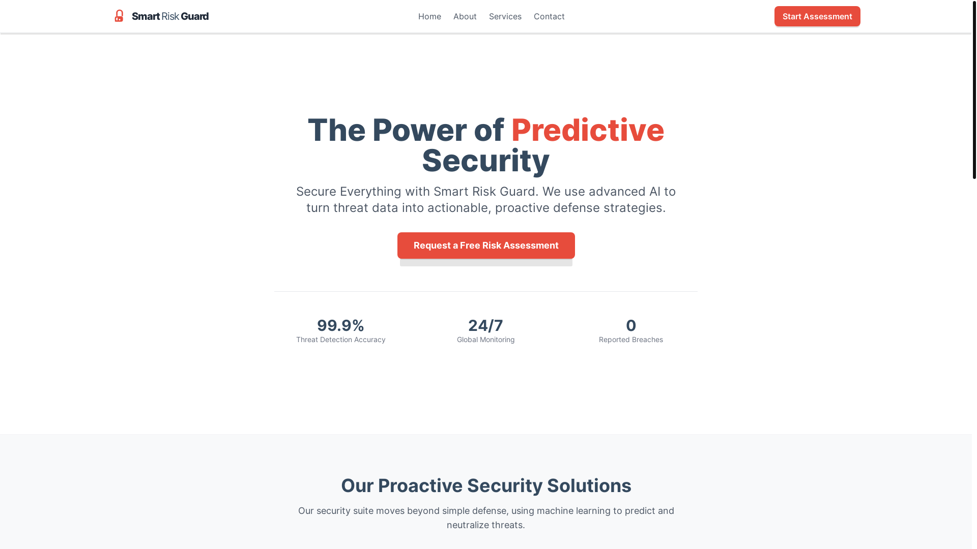 website screenshot of https://smartriskguard.com/