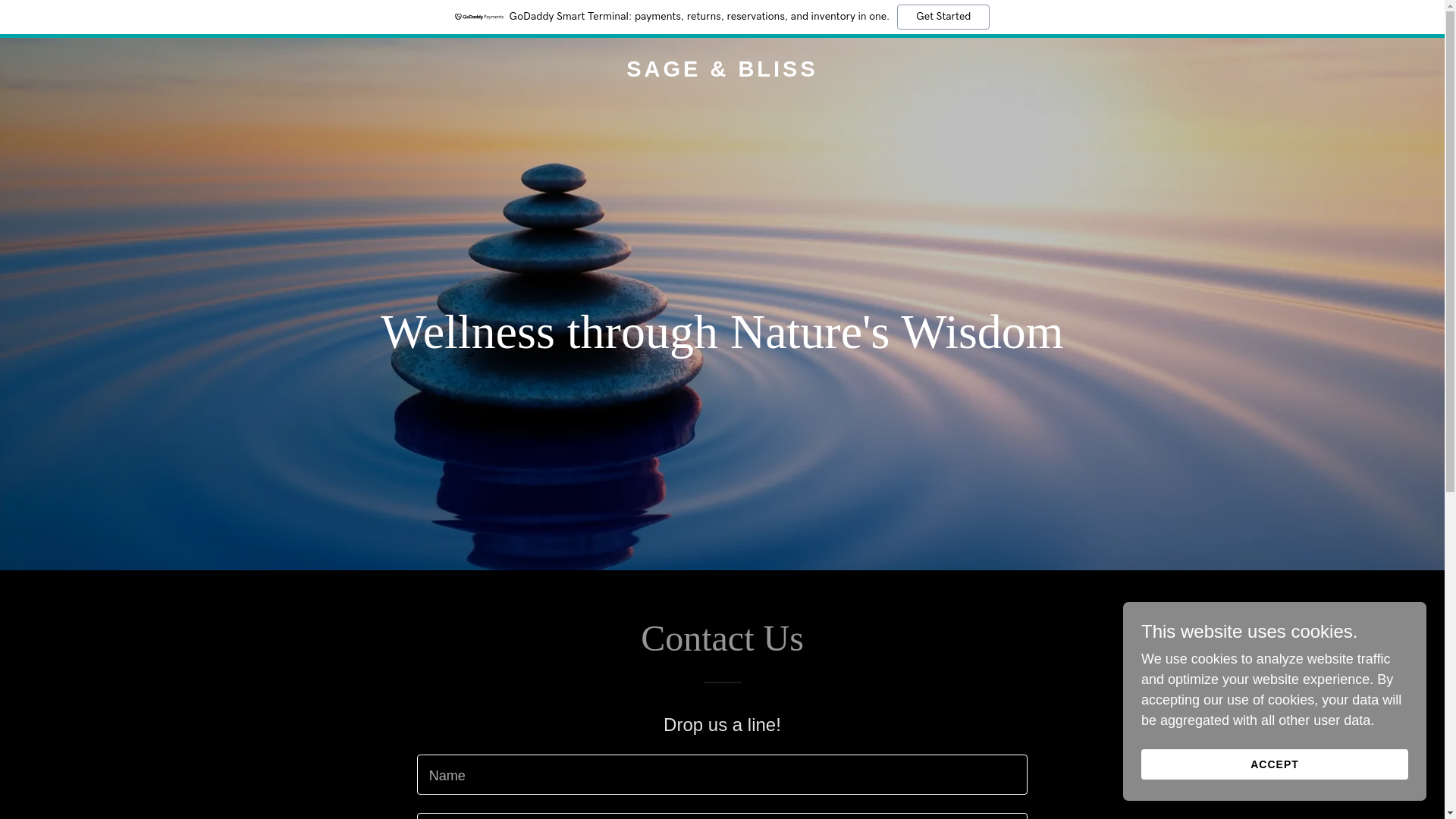 website screenshot of https://sagenbliss.com/