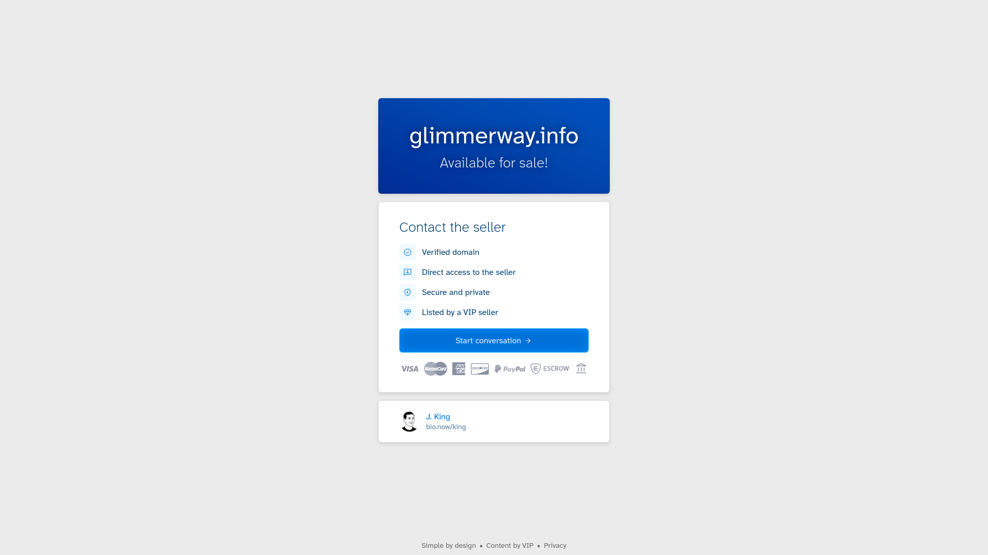 website screenshot of https://glimmerway.info/