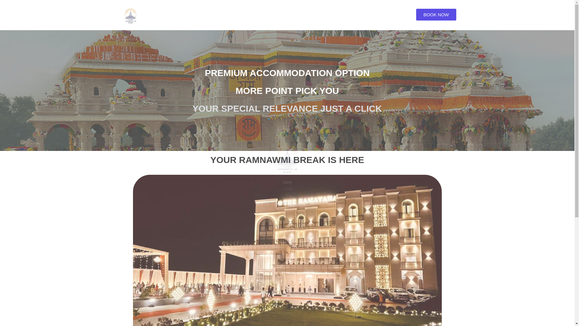 website screenshot of https://namoaayodhyajiplace.com/