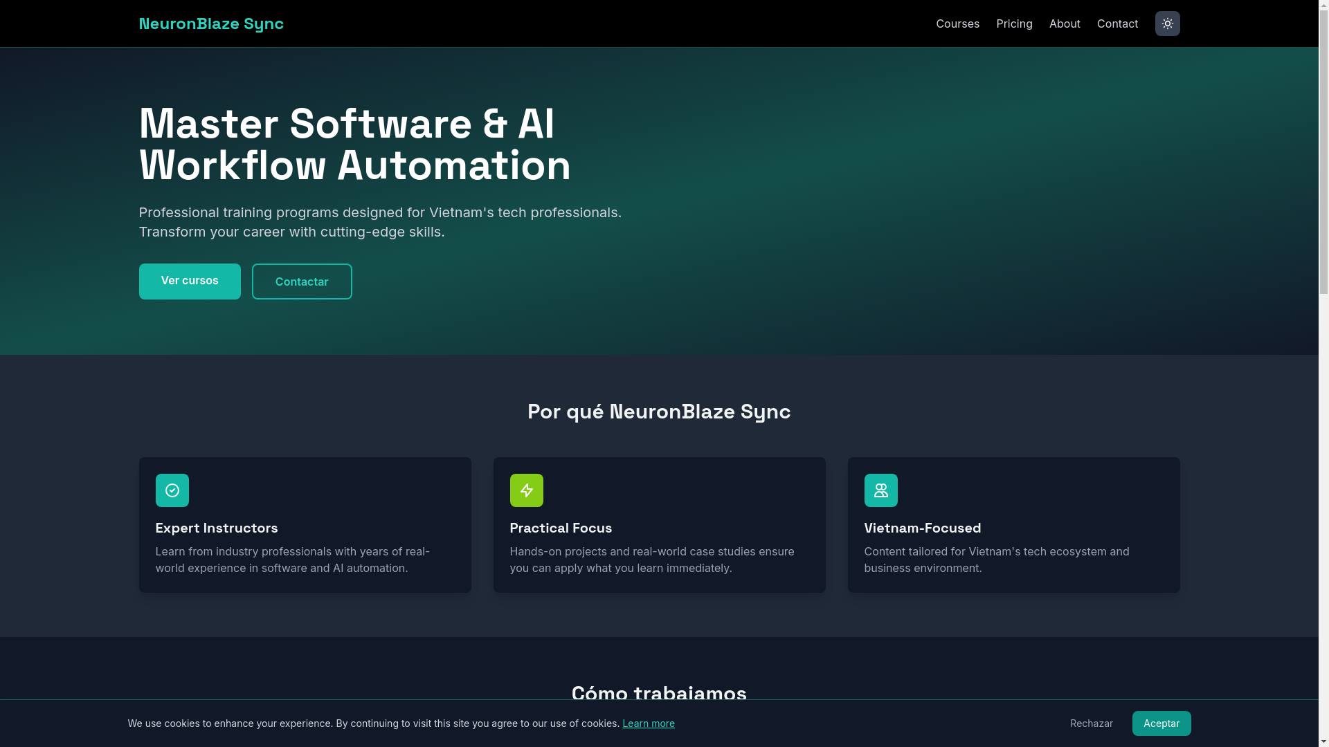 website screenshot of https://neuronblaze-sync.app/