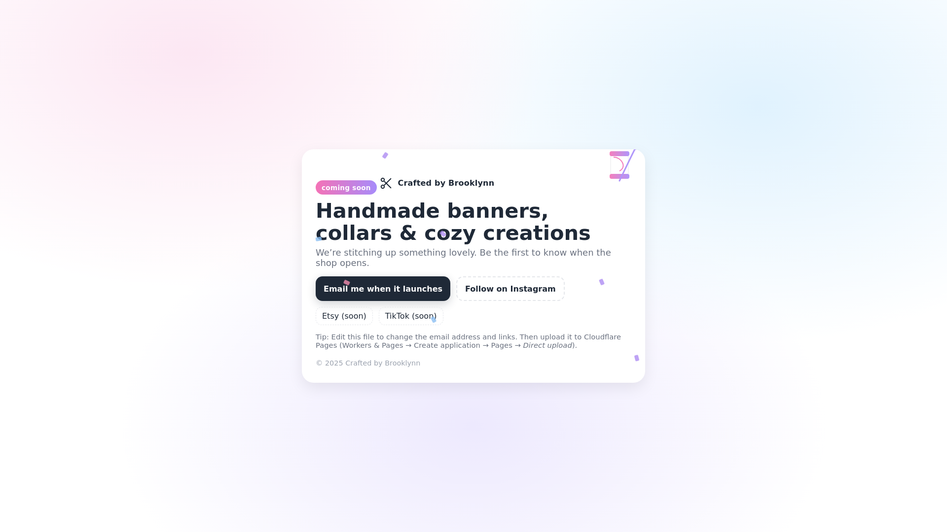 website screenshot of https://craftedbybrooklynn.pages.dev/