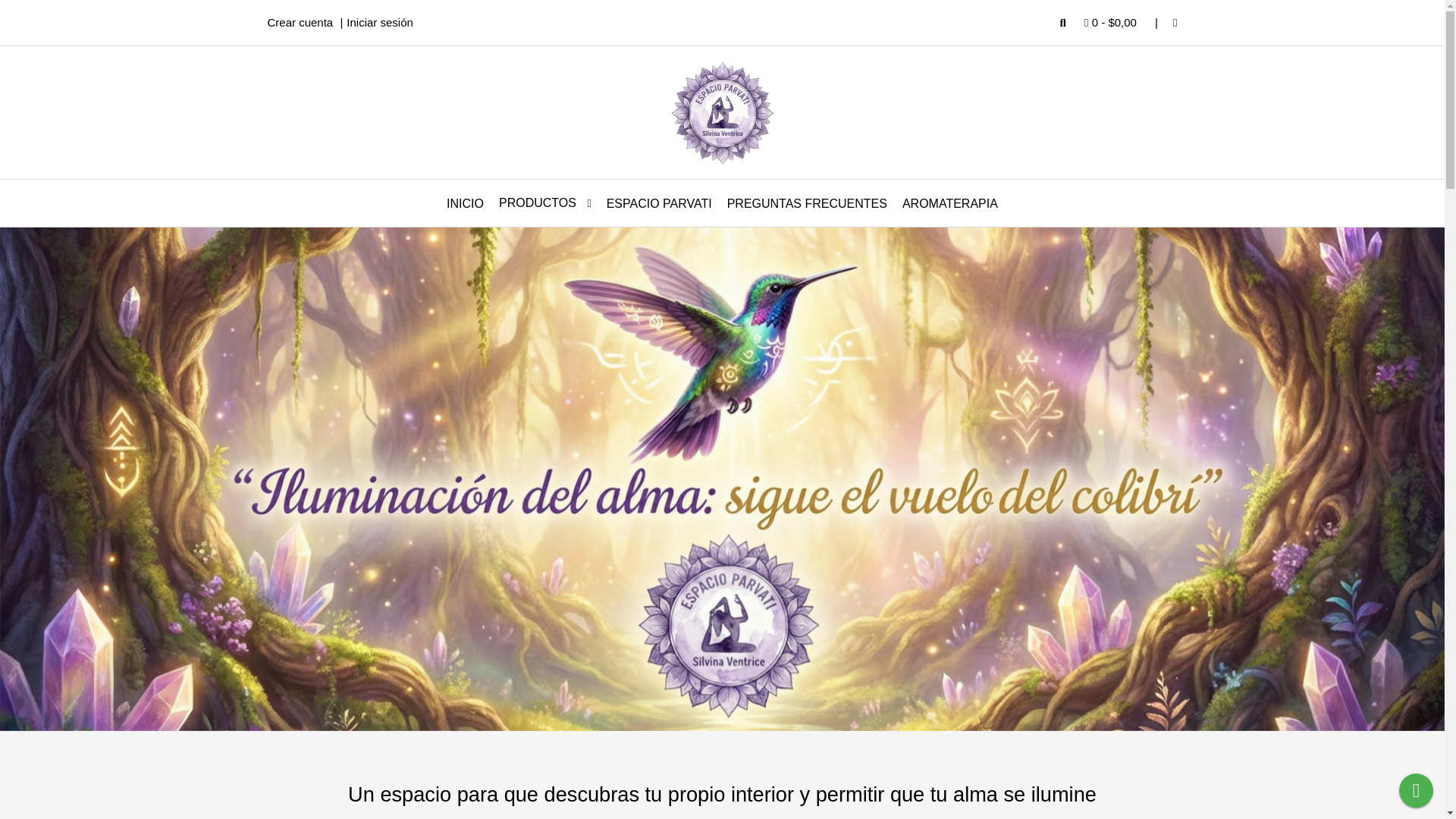 website screenshot of https://espacioparvati.com.ar/