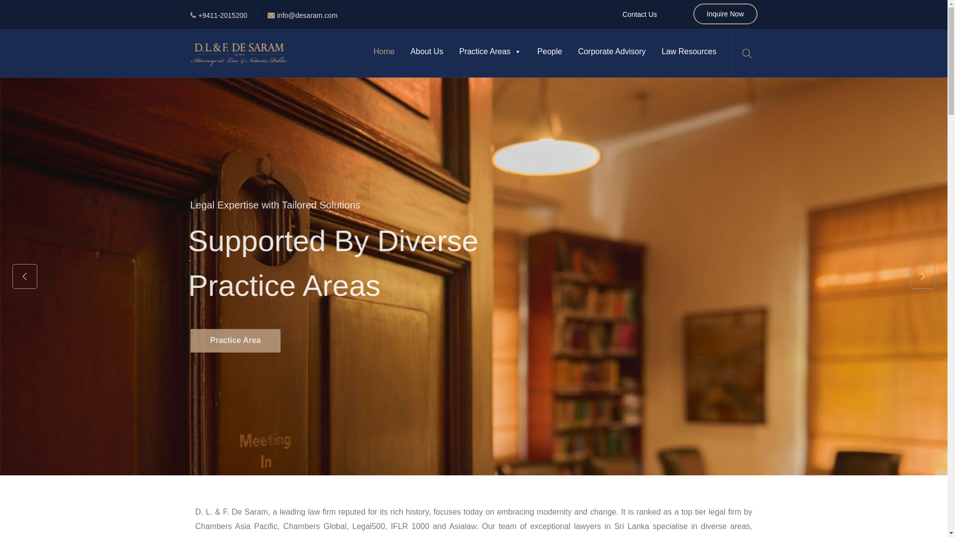 website screenshot of https://www.desaram.com/