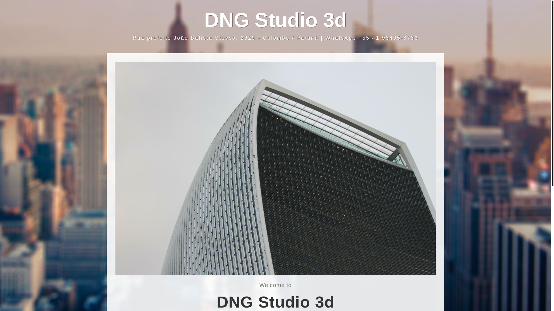 website screenshot of https://dngstudio3d.com.br/