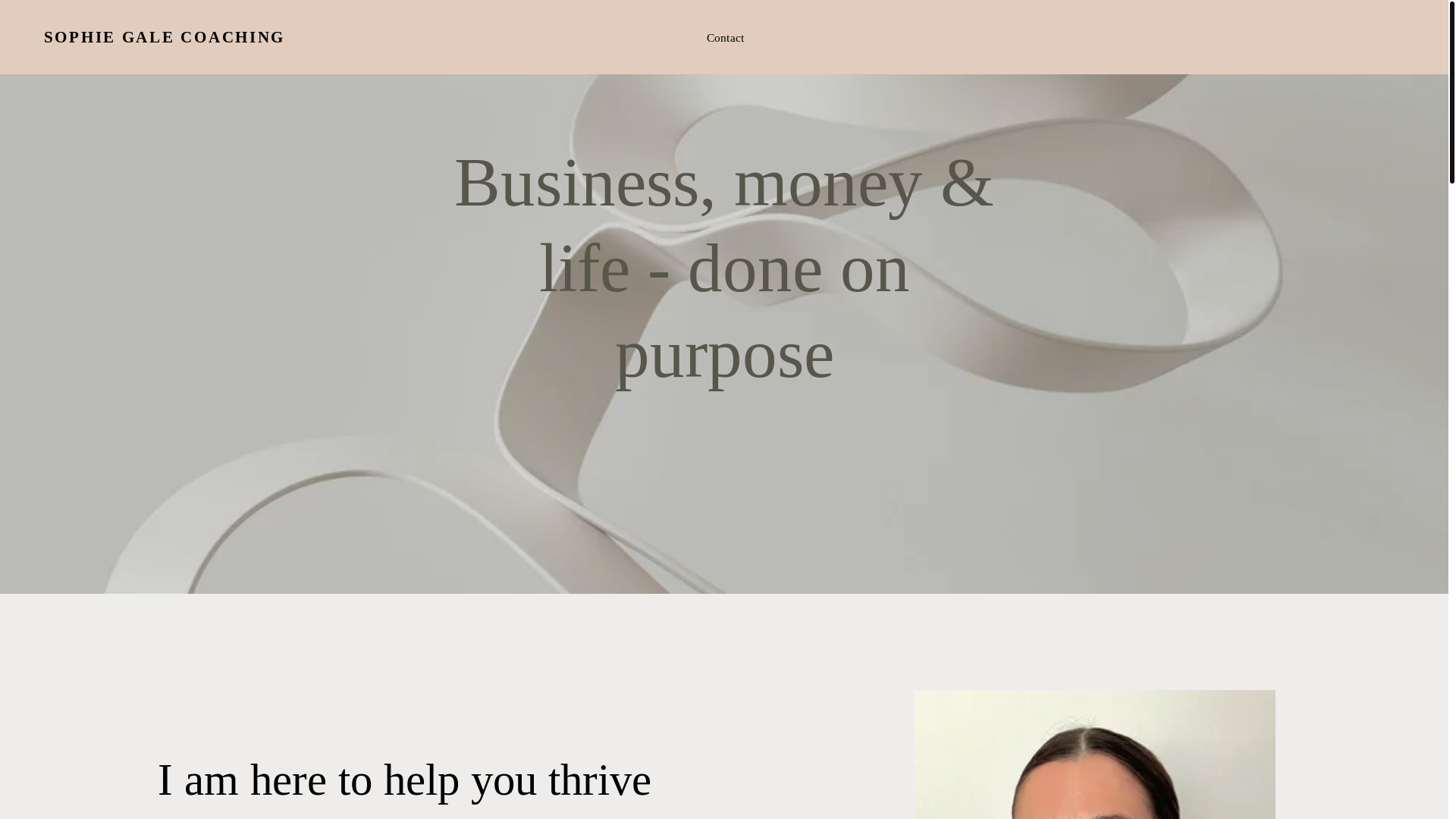 website screenshot of https://sophiegalecoaching.au/