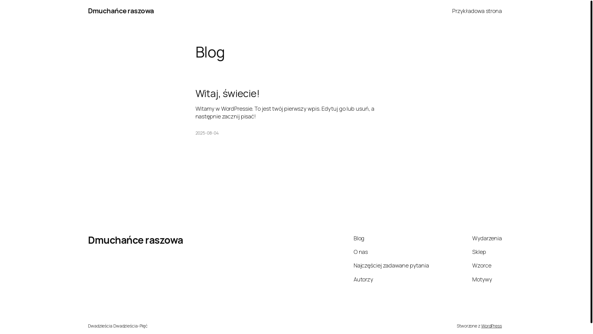 website screenshot of https://dmuchanceraszowa.pl/