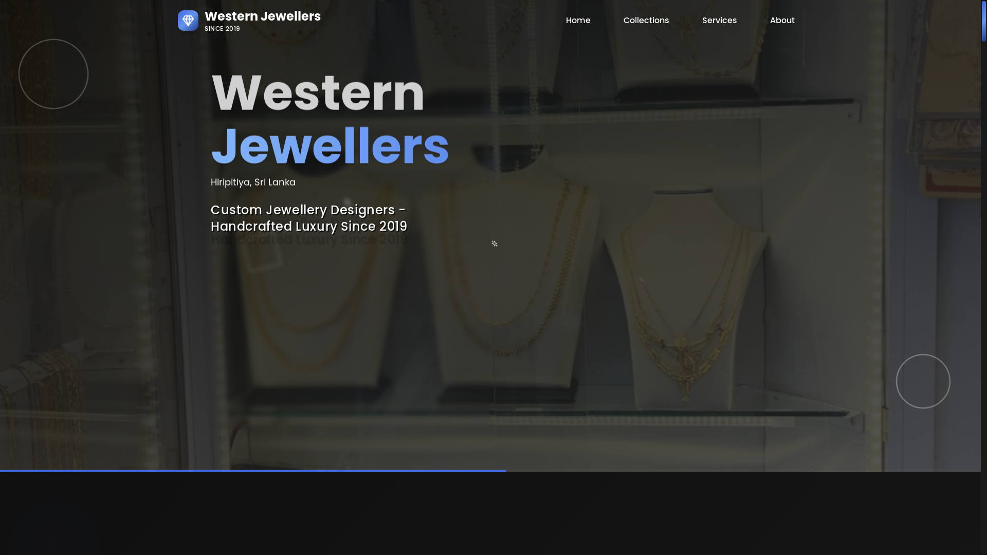 website screenshot of https://westernjewellers.shop/