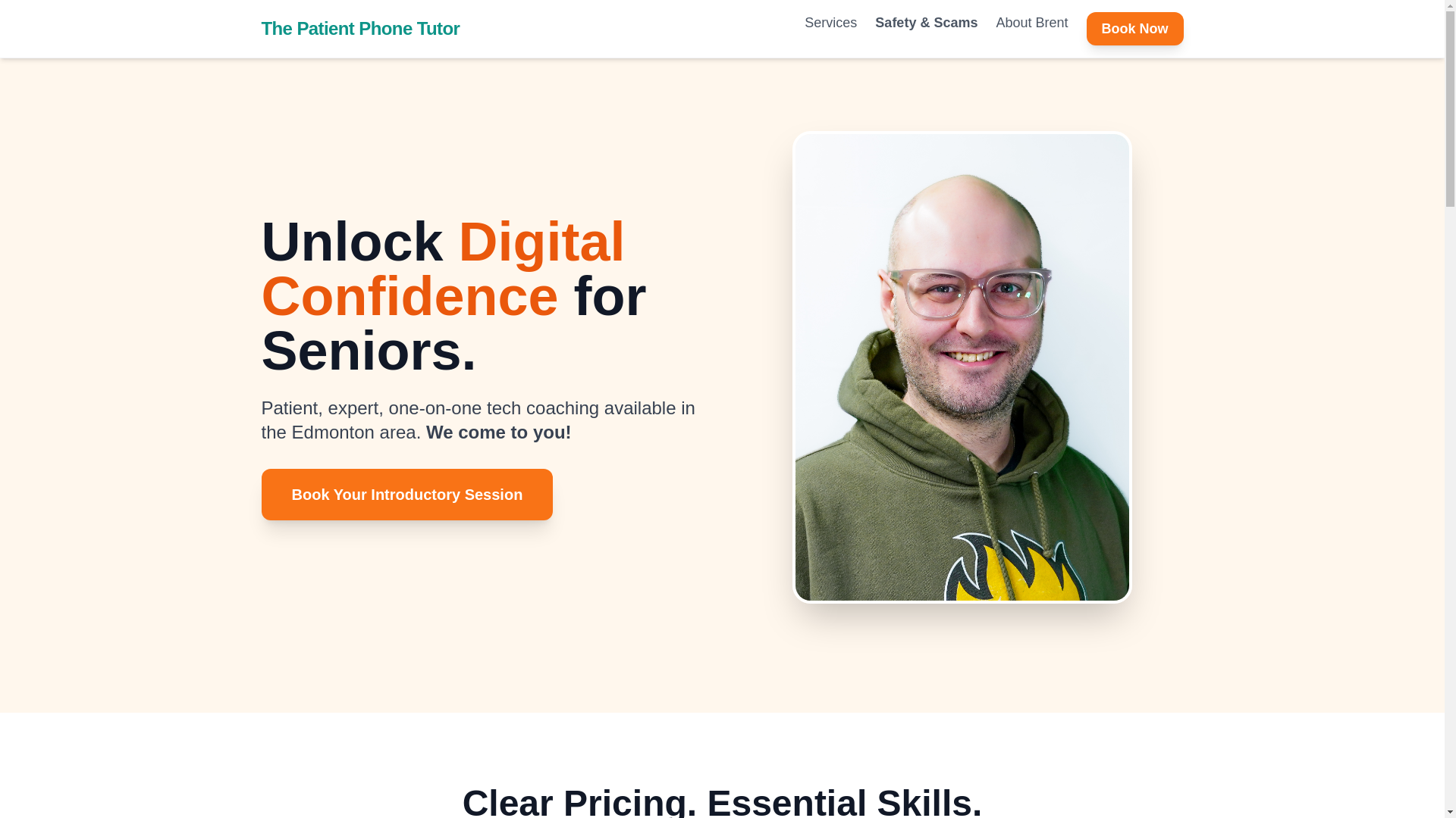 website screenshot of https://thepatientphonetutor.ca/