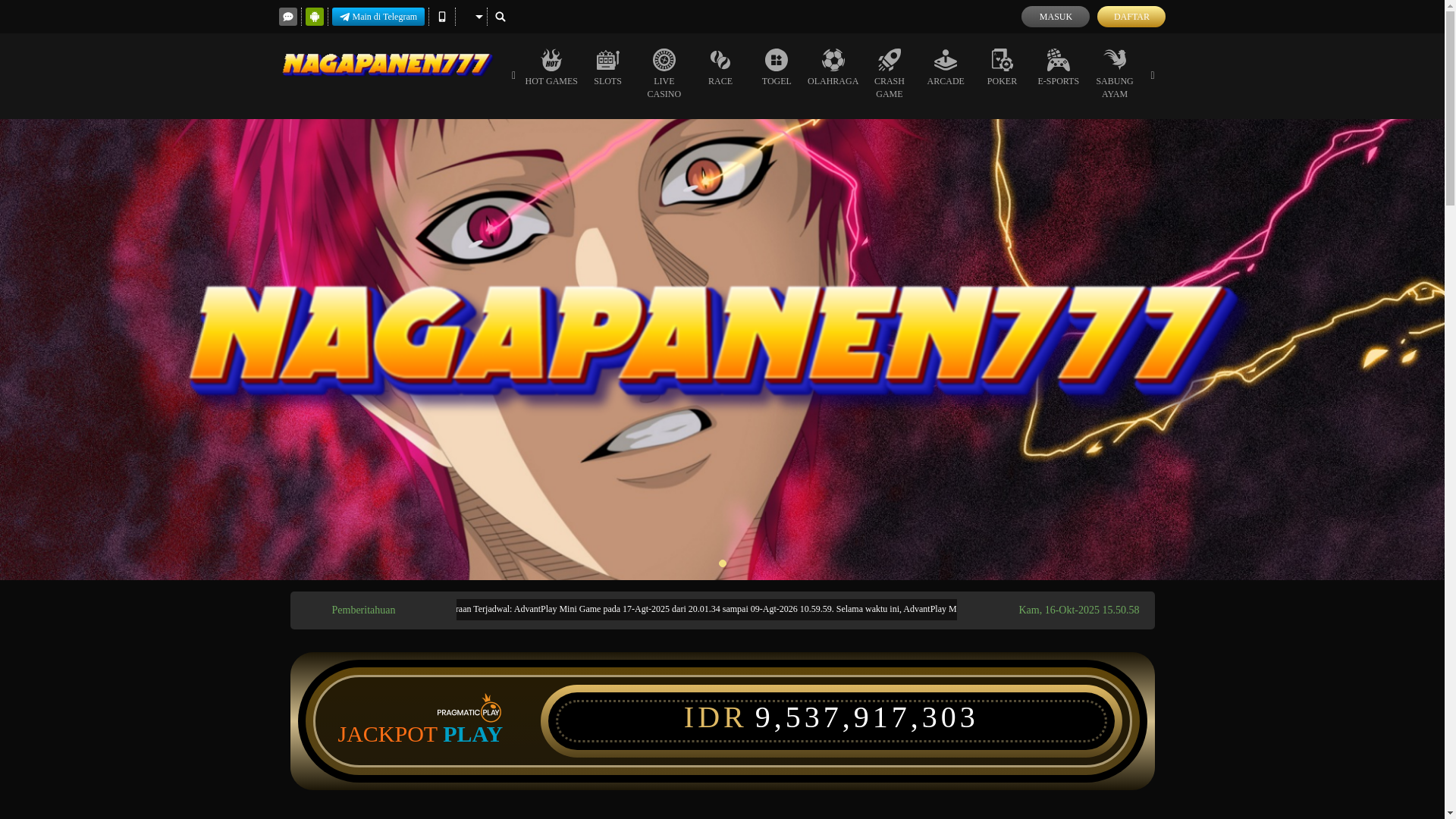 website screenshot of https://nagapanen777.online/