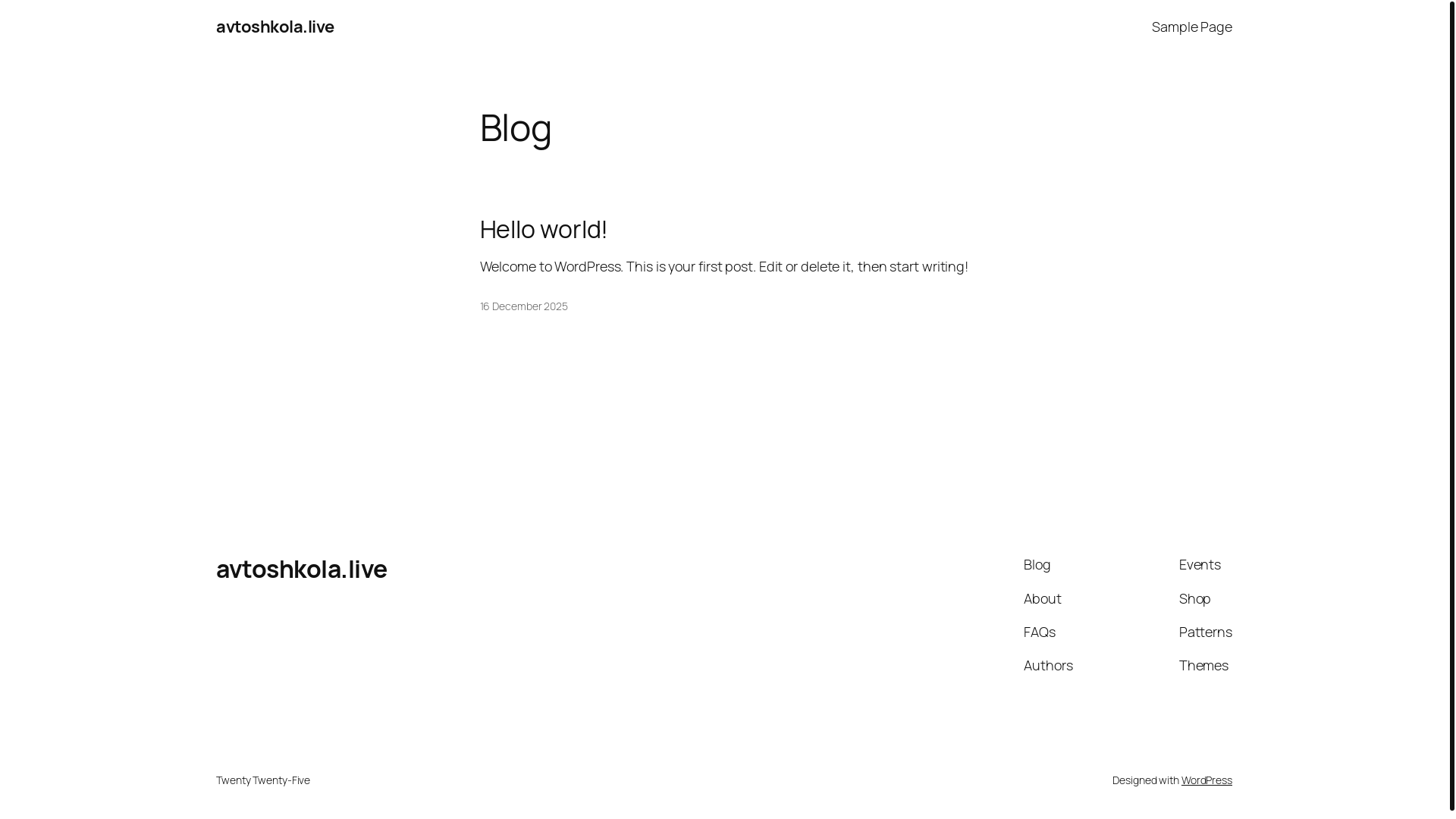 website screenshot of https://avtoshkola.live/