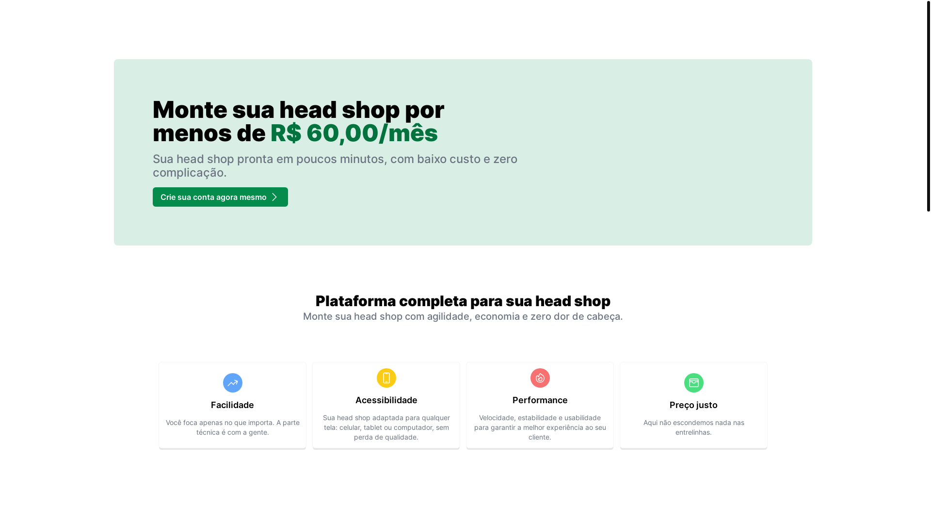 website screenshot of https://headshop-digital-front-end.pages.dev/