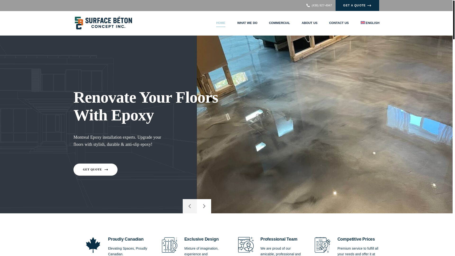 website screenshot of https://sbetonconcept.com/