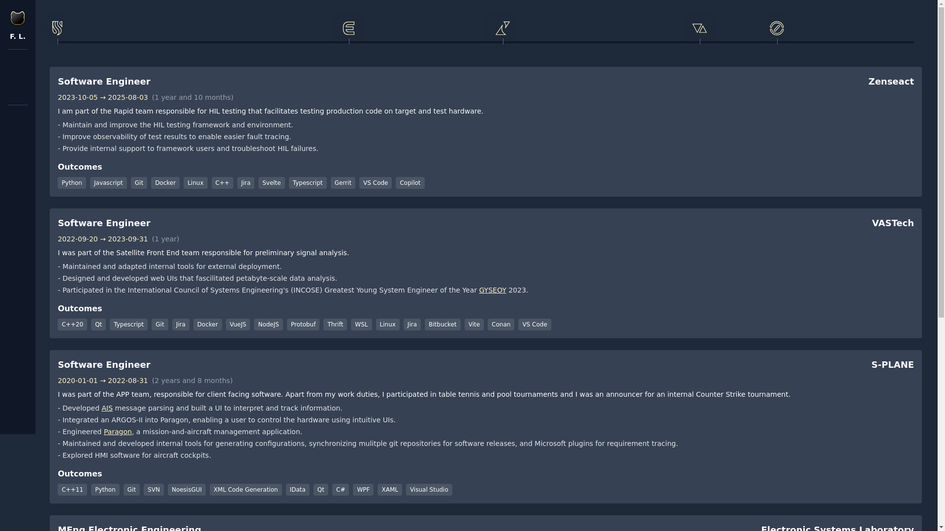 website screenshot of https://francoisnl.dev/