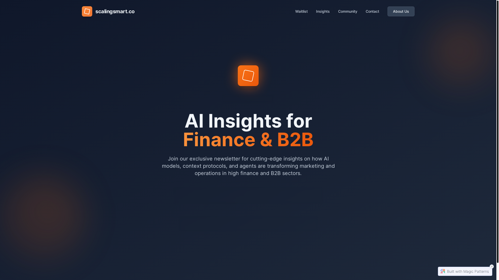 website screenshot of https://scalingsmart.co/