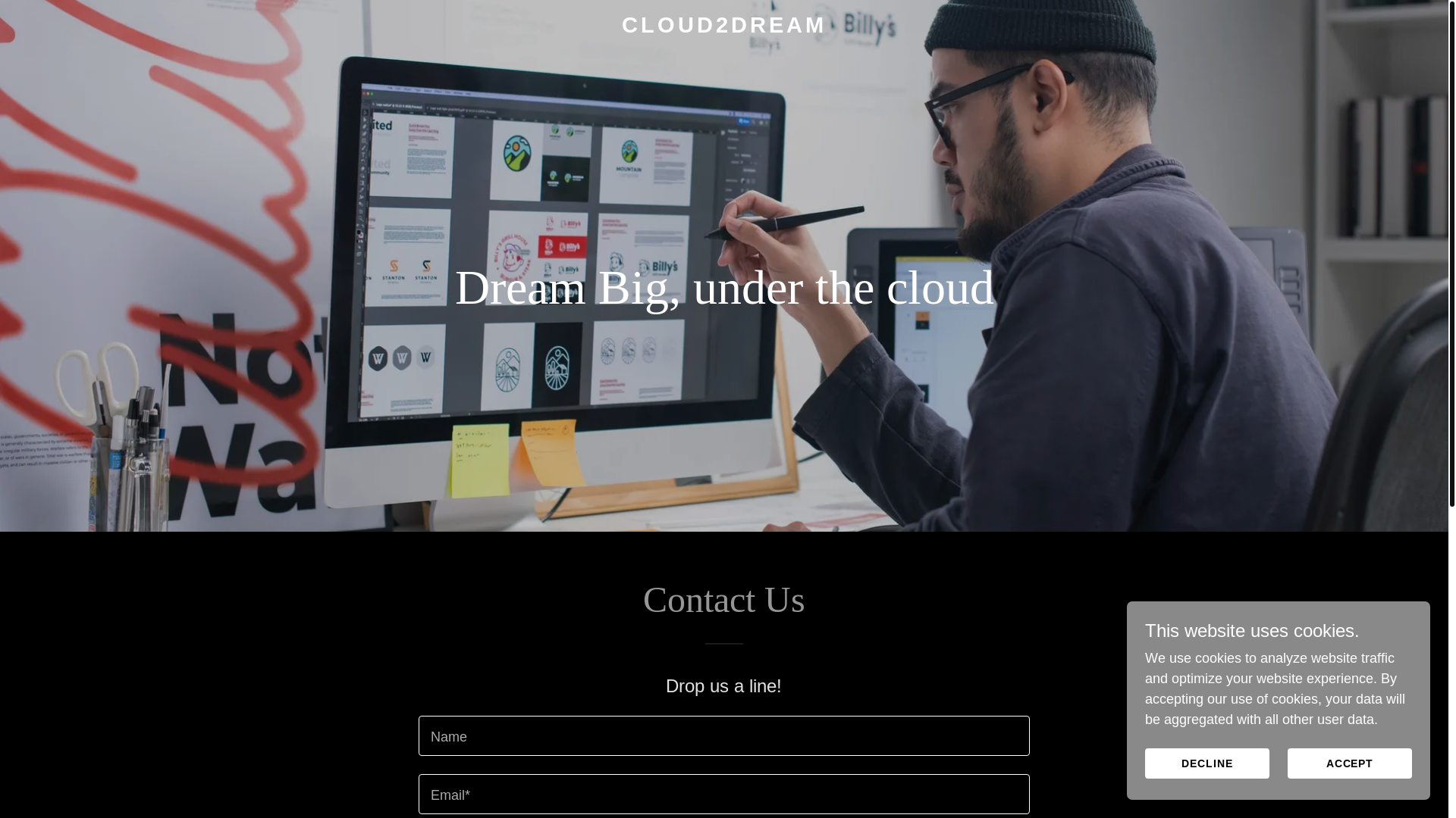 website screenshot of https://cloud2dream.co.uk/