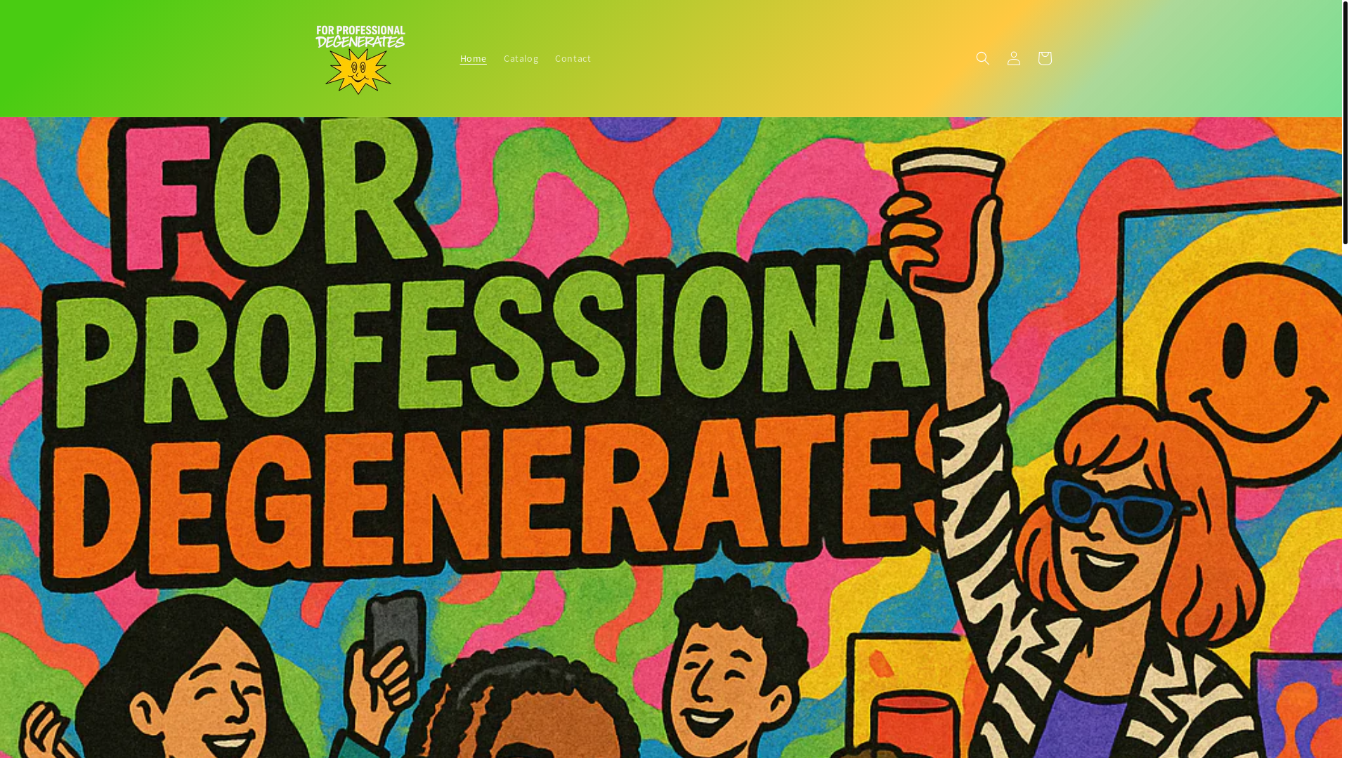 website screenshot of https://fpdegenerates.shop/
