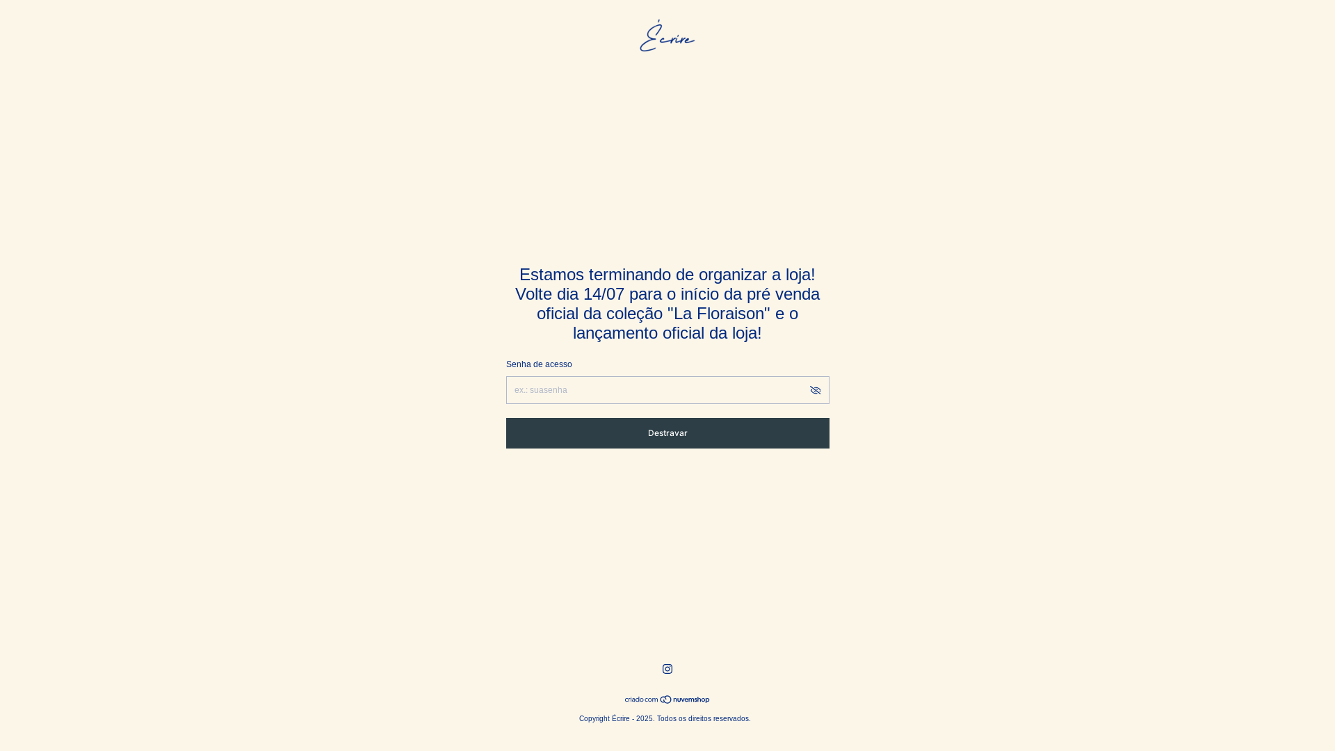 website screenshot of https://ecrire.com.br/