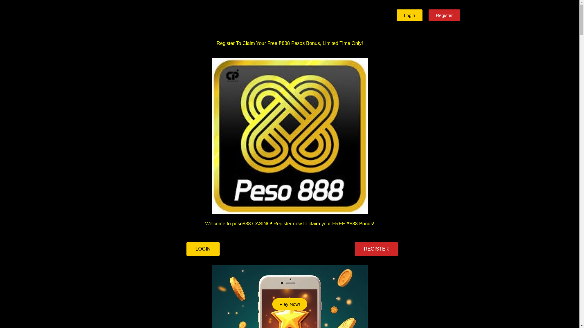 website screenshot of https://peso888casino.com/